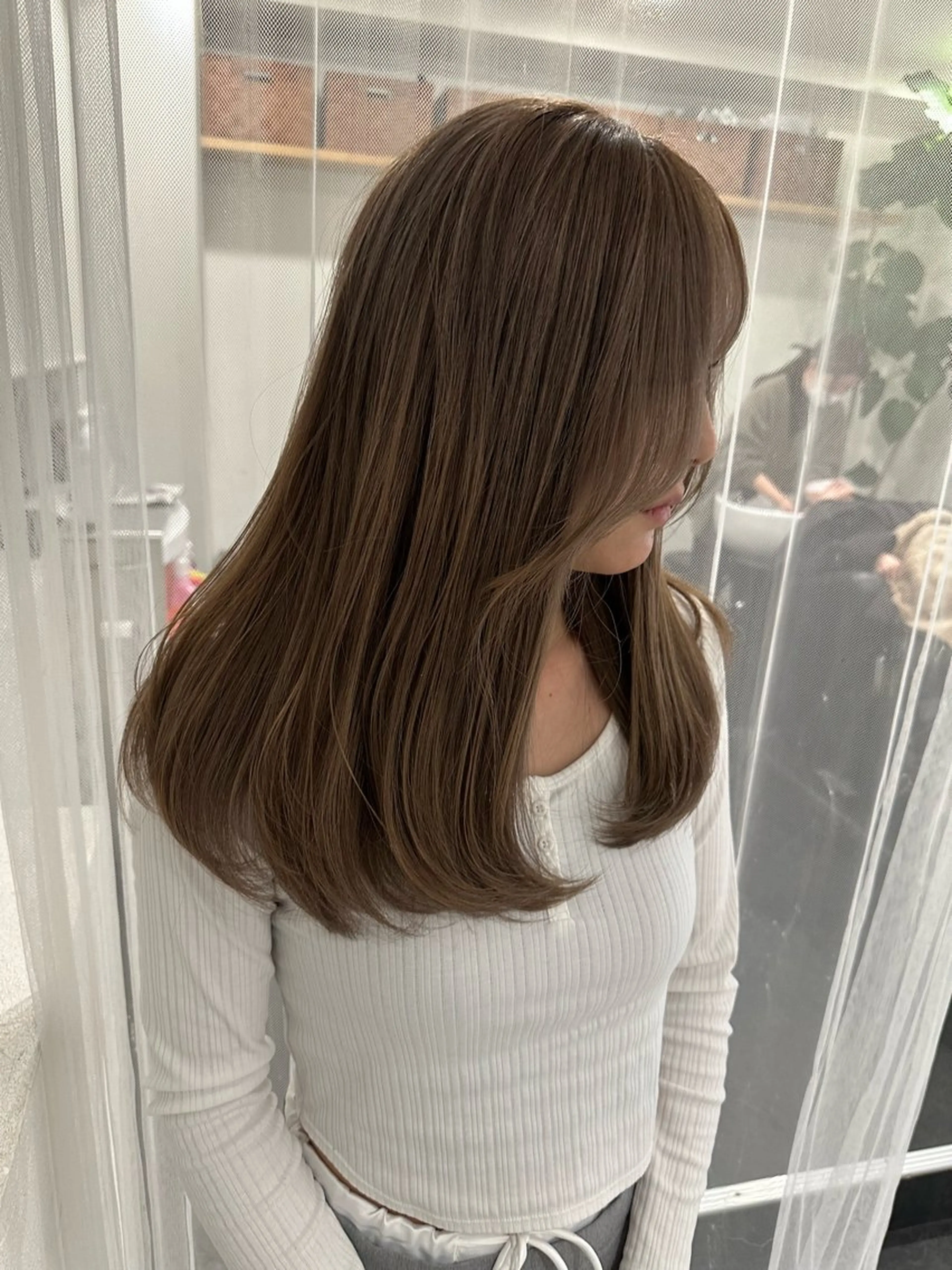 ミディアム ショートボブ ボブ ハイライト 髪質改善 レイヤーカット カット ヘアカラー JIL BLAN 京都のヘアスタイル