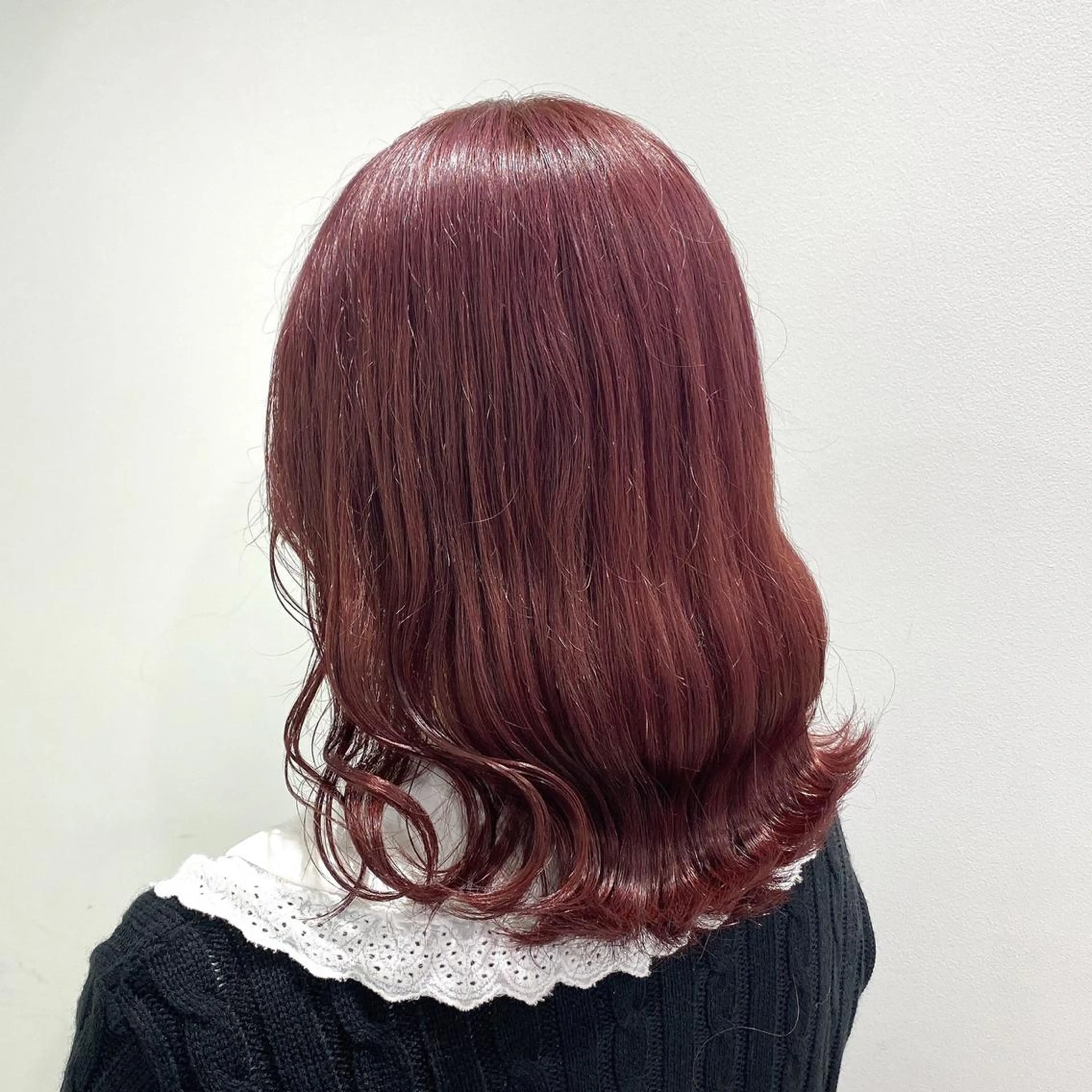 ミディアム カラー パーマ ヘアアレンジ メンズ キッズ ネイル マツエク・マツパ ピンクカラー カラーマツエク ピンク 🦋haginoya miho🦋のマツエク・マツパデザイン