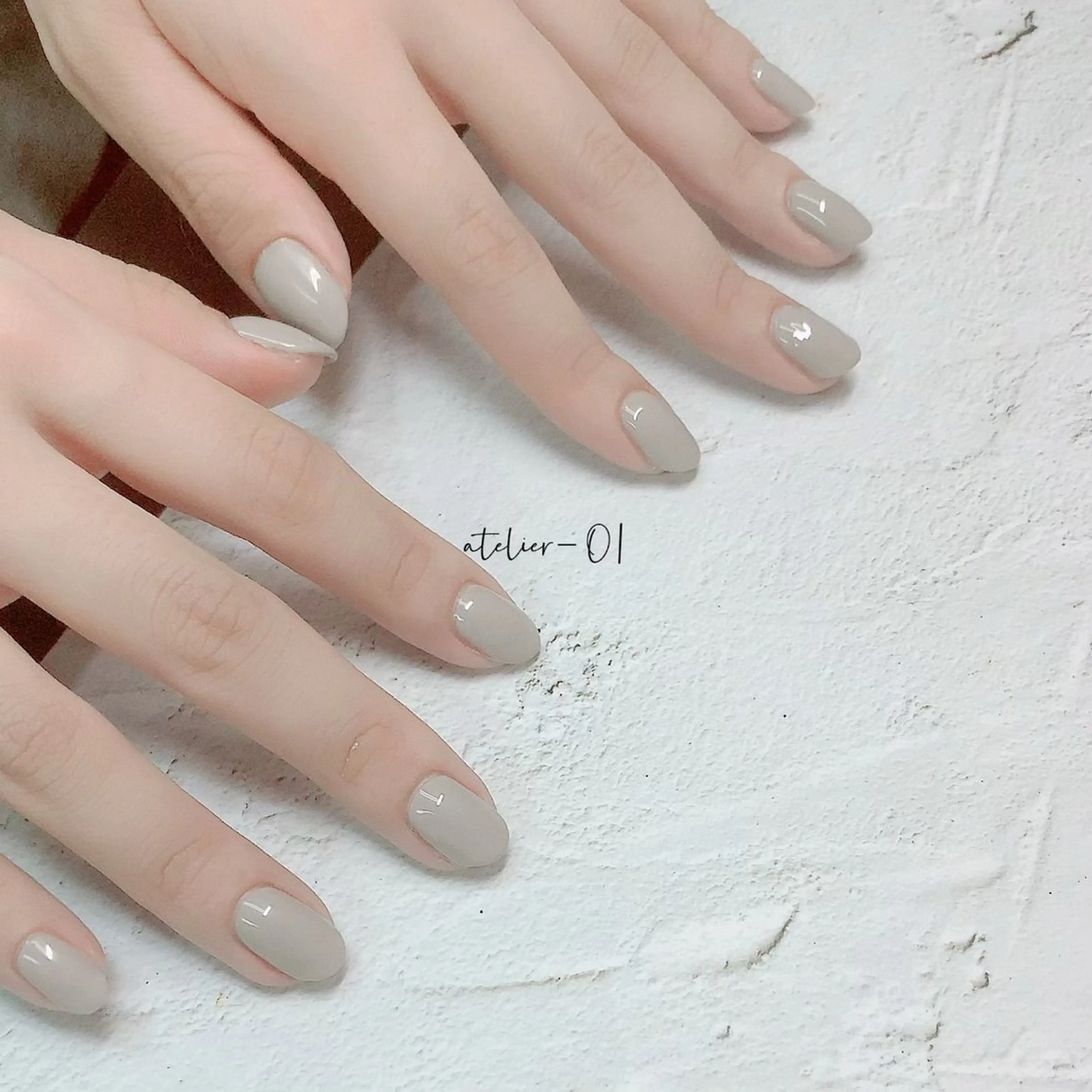 ネイル ワンカラーネイル ハンドネイル 🩵atelier- 01 優奈🩵のネイルデザイン