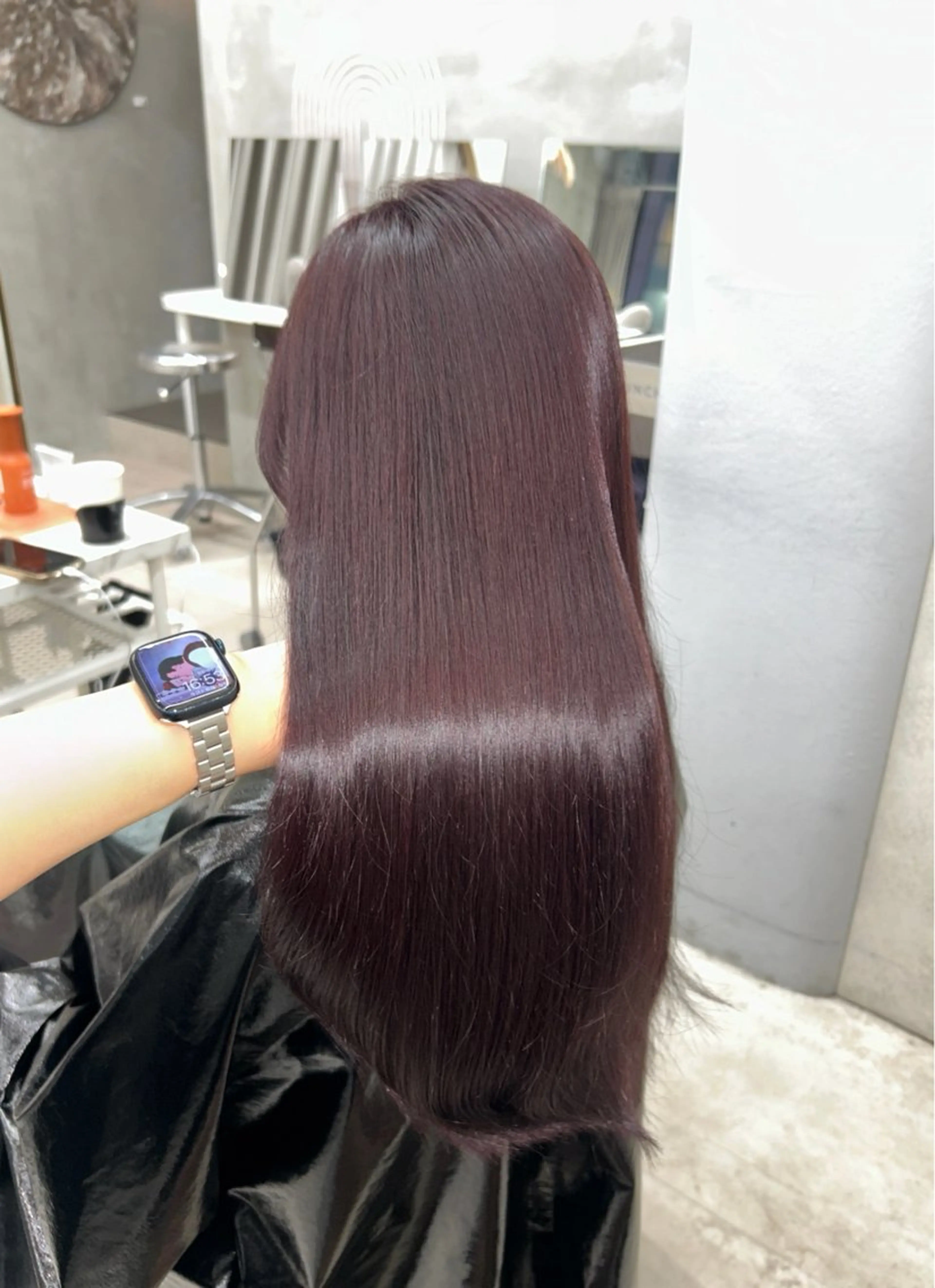 ロング カラー レッドカラー 💖原宿/韓国ヘア 顔周りカット/Rioのヘアスタイル