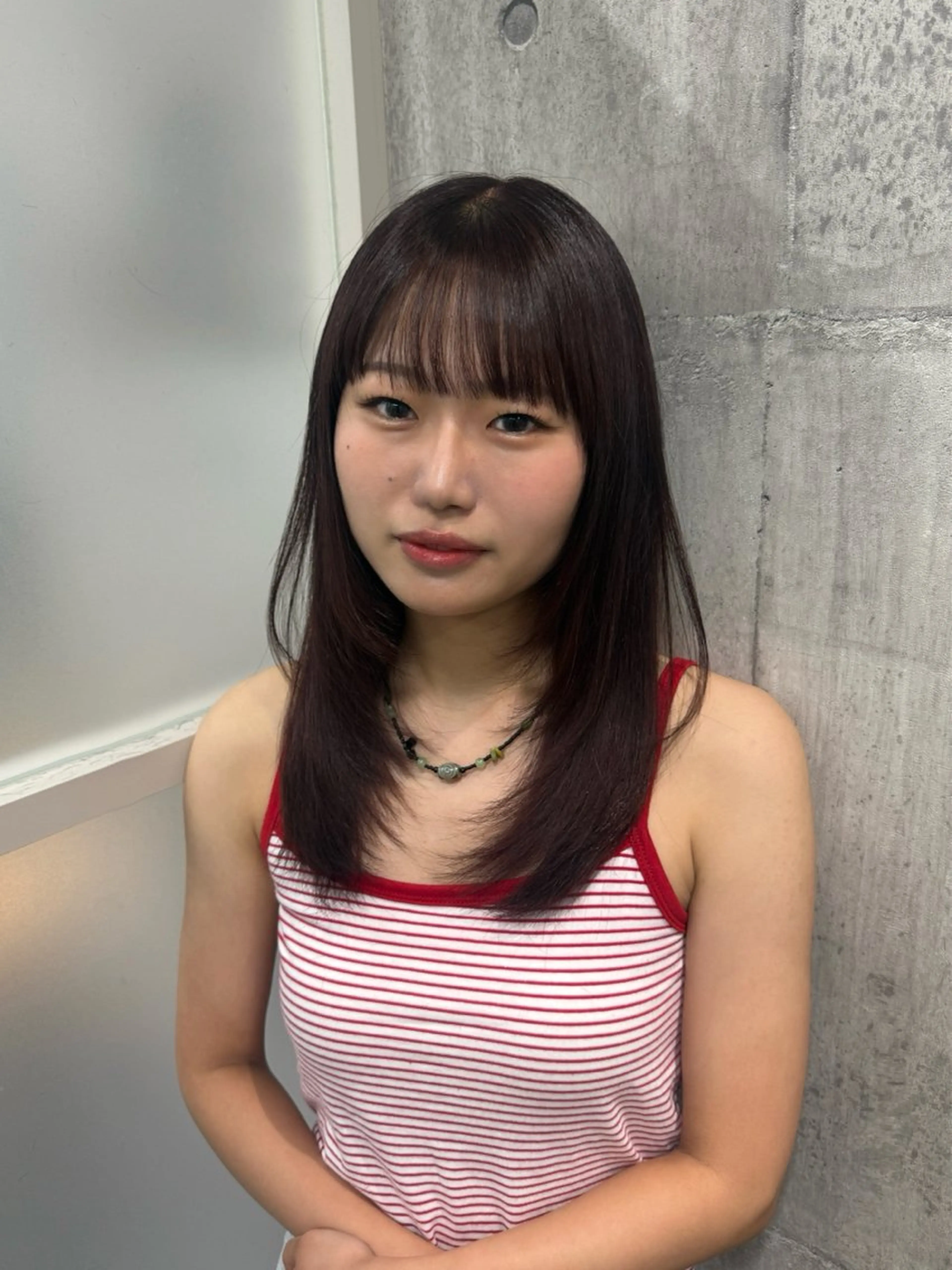 セミロング カット ヘアカラー トリートメント ayano /レイヤー/暖色のヘアスタイル