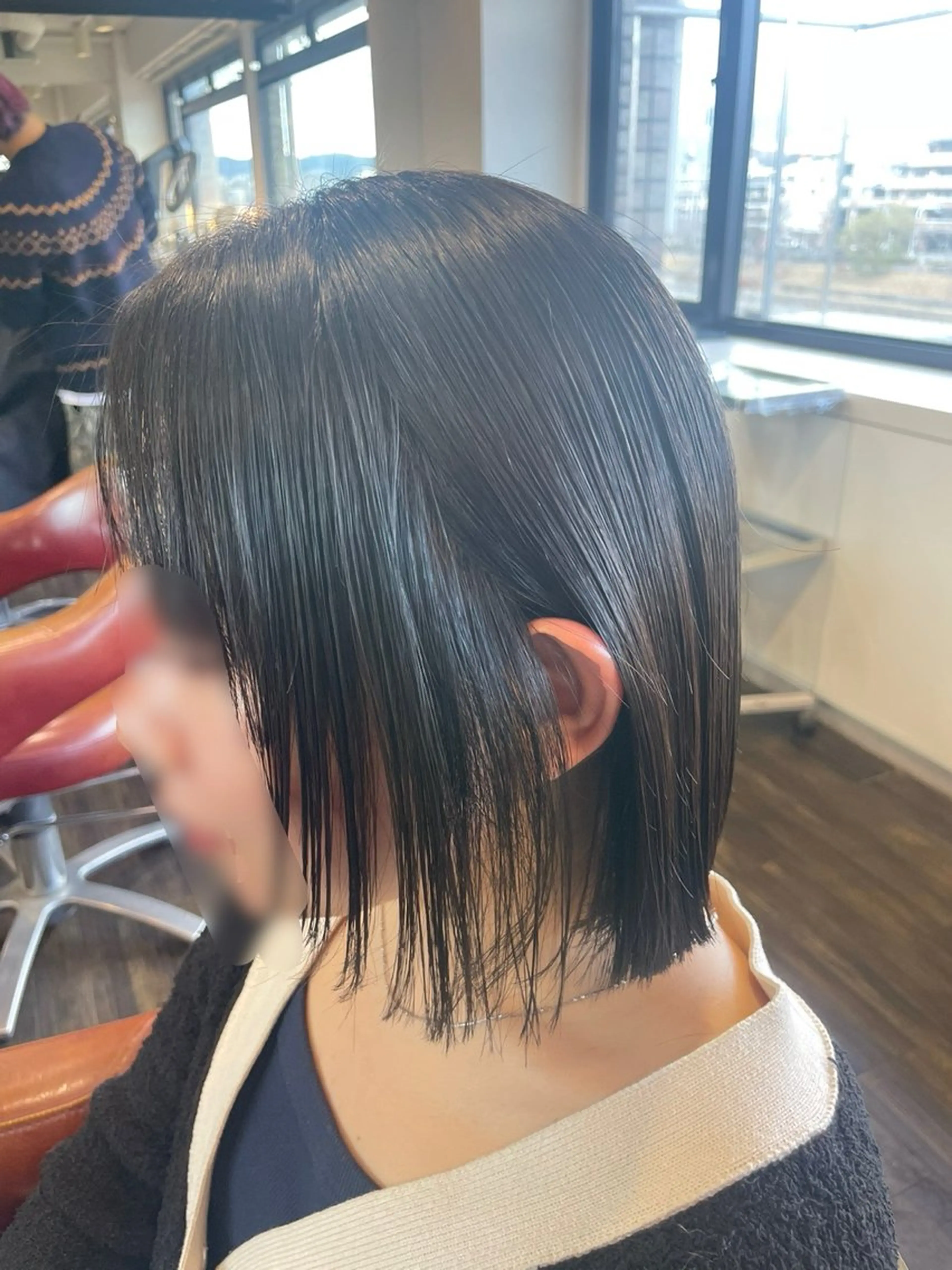 ミディアム 顔まわりレイヤー 顔周りカット レイヤーカット カット 佐藤 綾郁のヘアスタイル