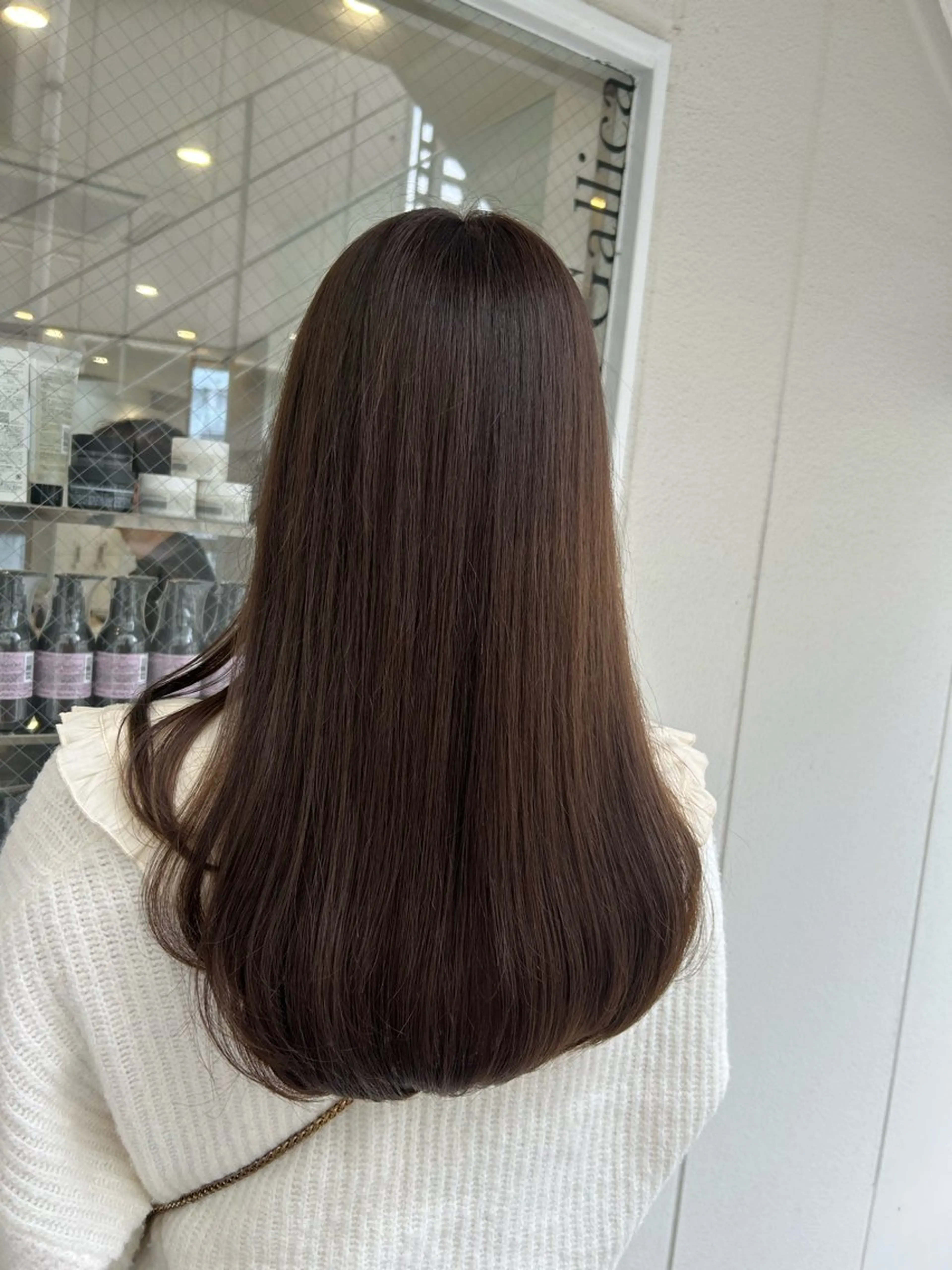 セミロング カラー ヘアアレンジ ブラウンカラー ナチュラルブラウン 《暖色/韓国レイヤー 》🇰🇷桑原ユキネのヘアスタイル