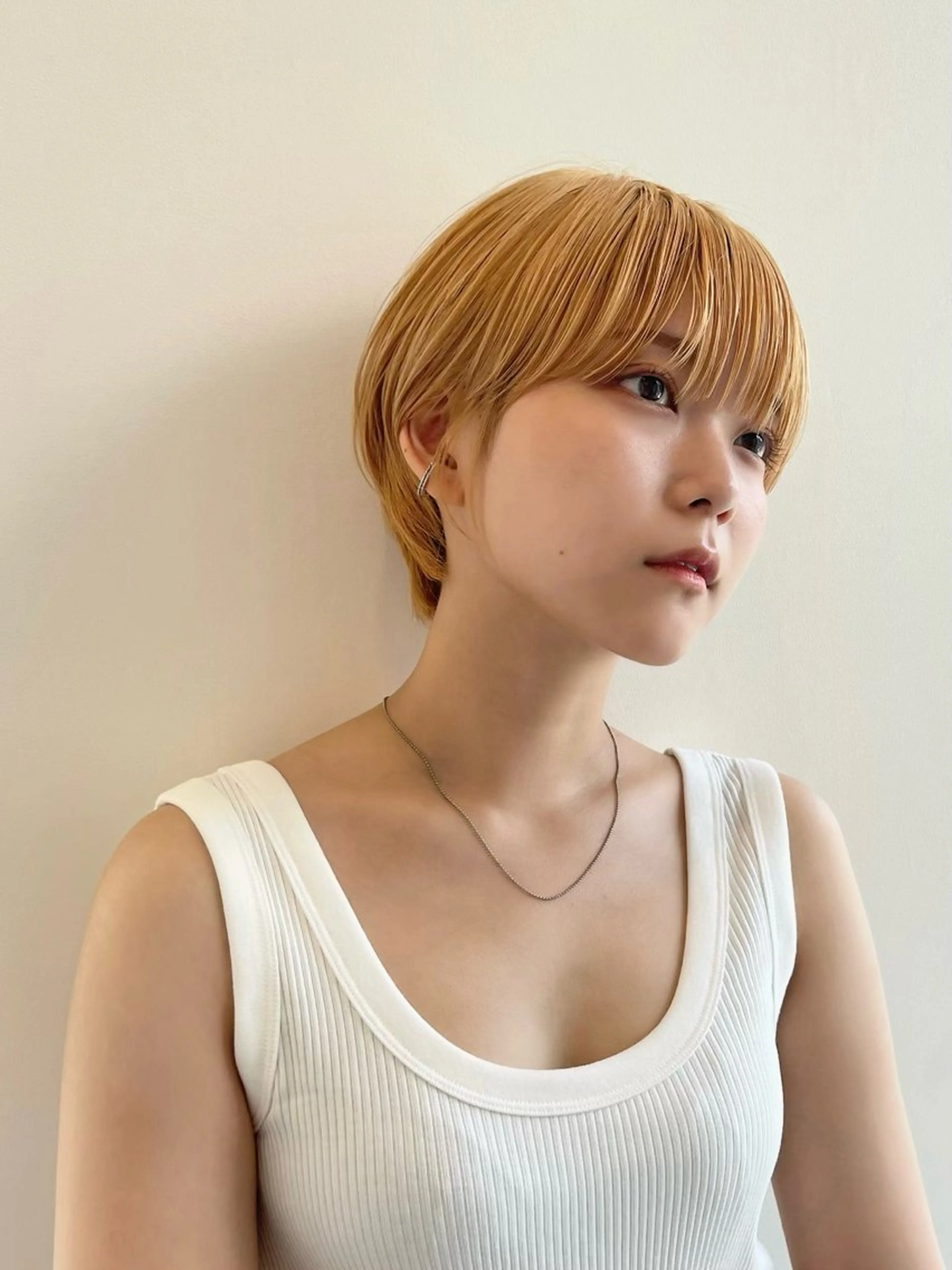 ショート 丸みショート イエローカラー 韓国風ヘア ショートヘア カット トリートメント ショート・ボブ特化 mahoのその他イメージ