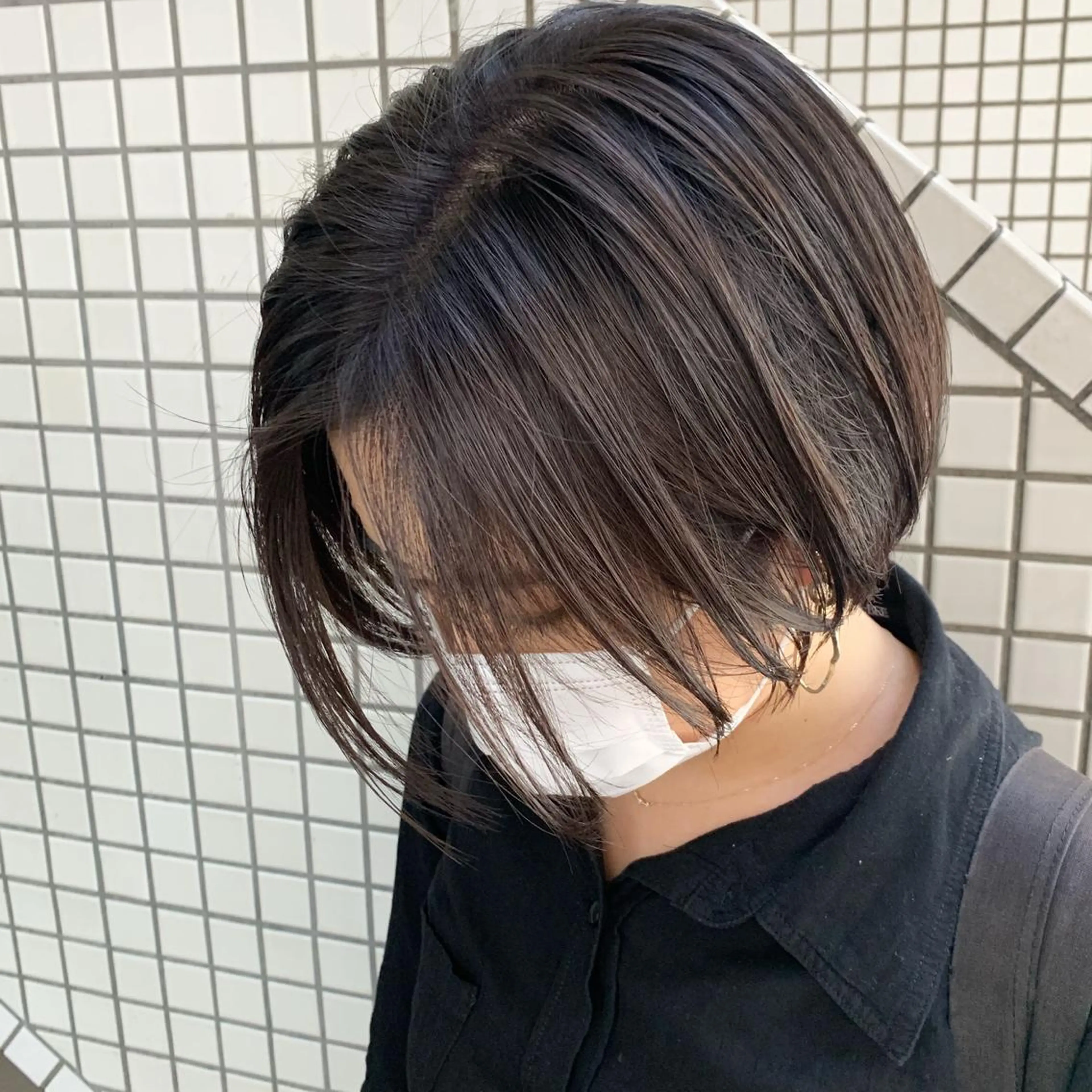 ミディアム カラー ヘアアレンジ 🫧透明感カラー/ ボブ/小笠原🪽のヘアスタイル