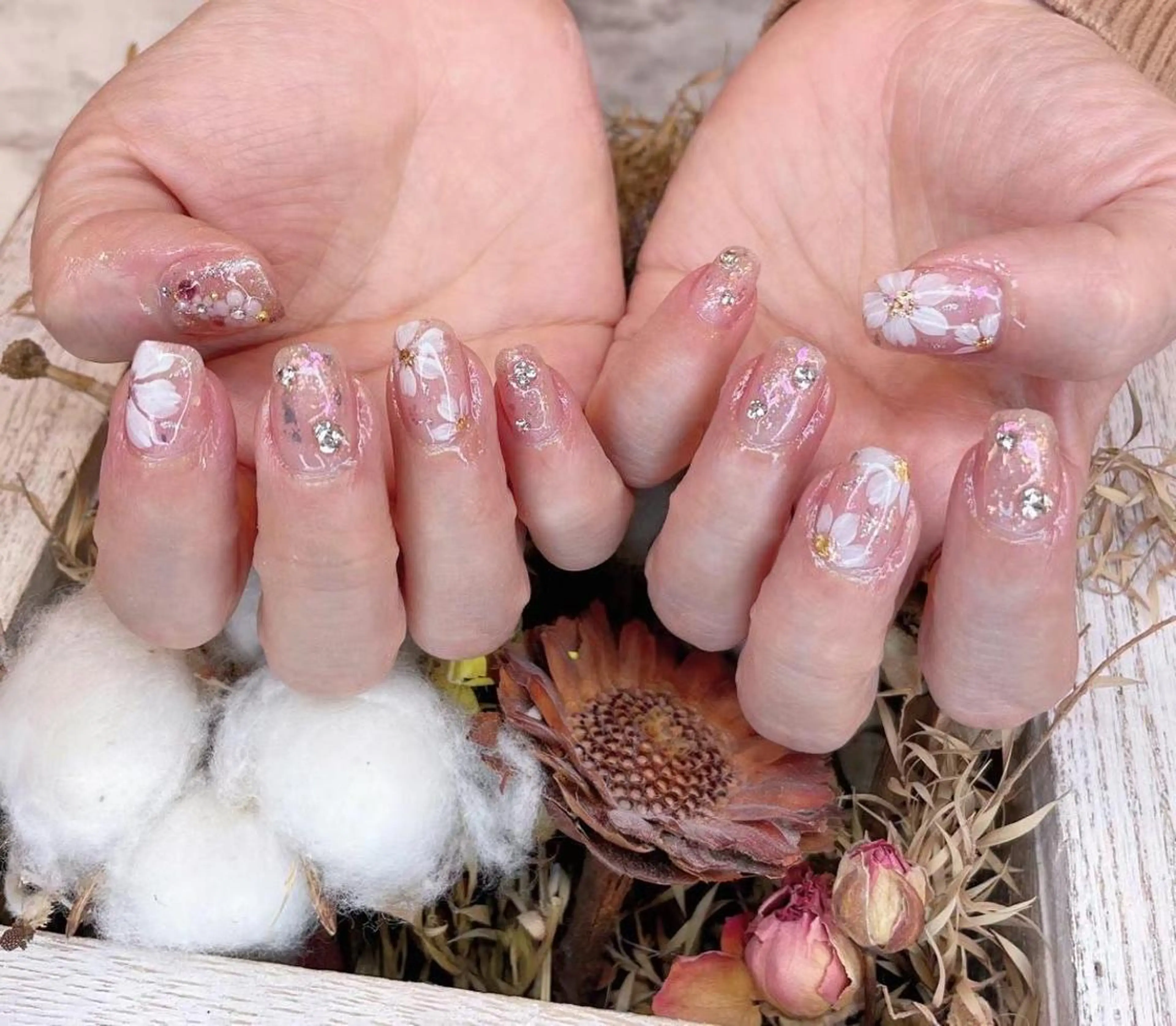 ネイル フラワーネイル 春ネイル Babarla Nailのネイルデザイン
