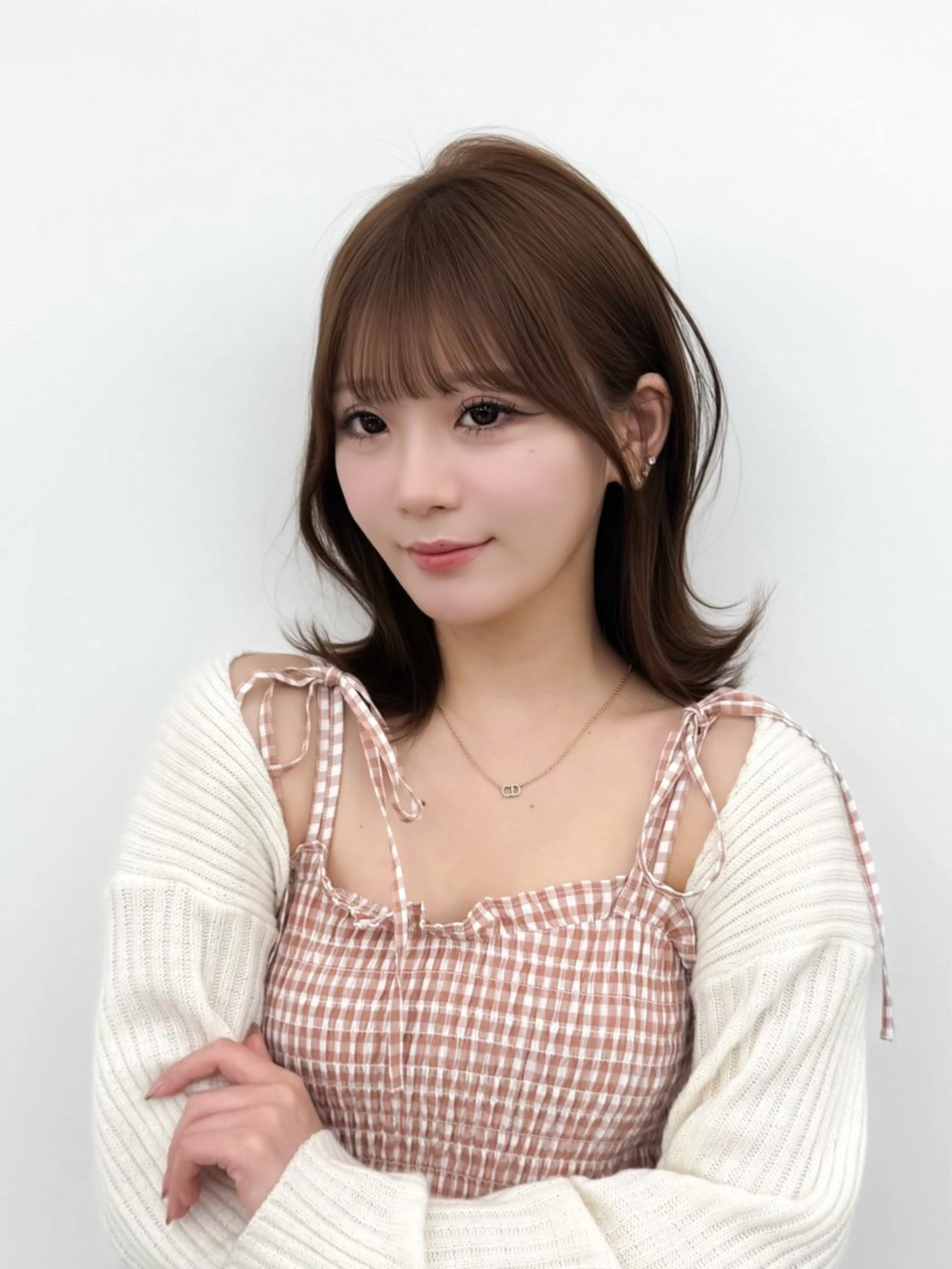 ミディアム カラー ヘアアレンジ カット ヘアカラー トリートメント 最小顔周り レイヤー特化/こうきのヘアスタイル