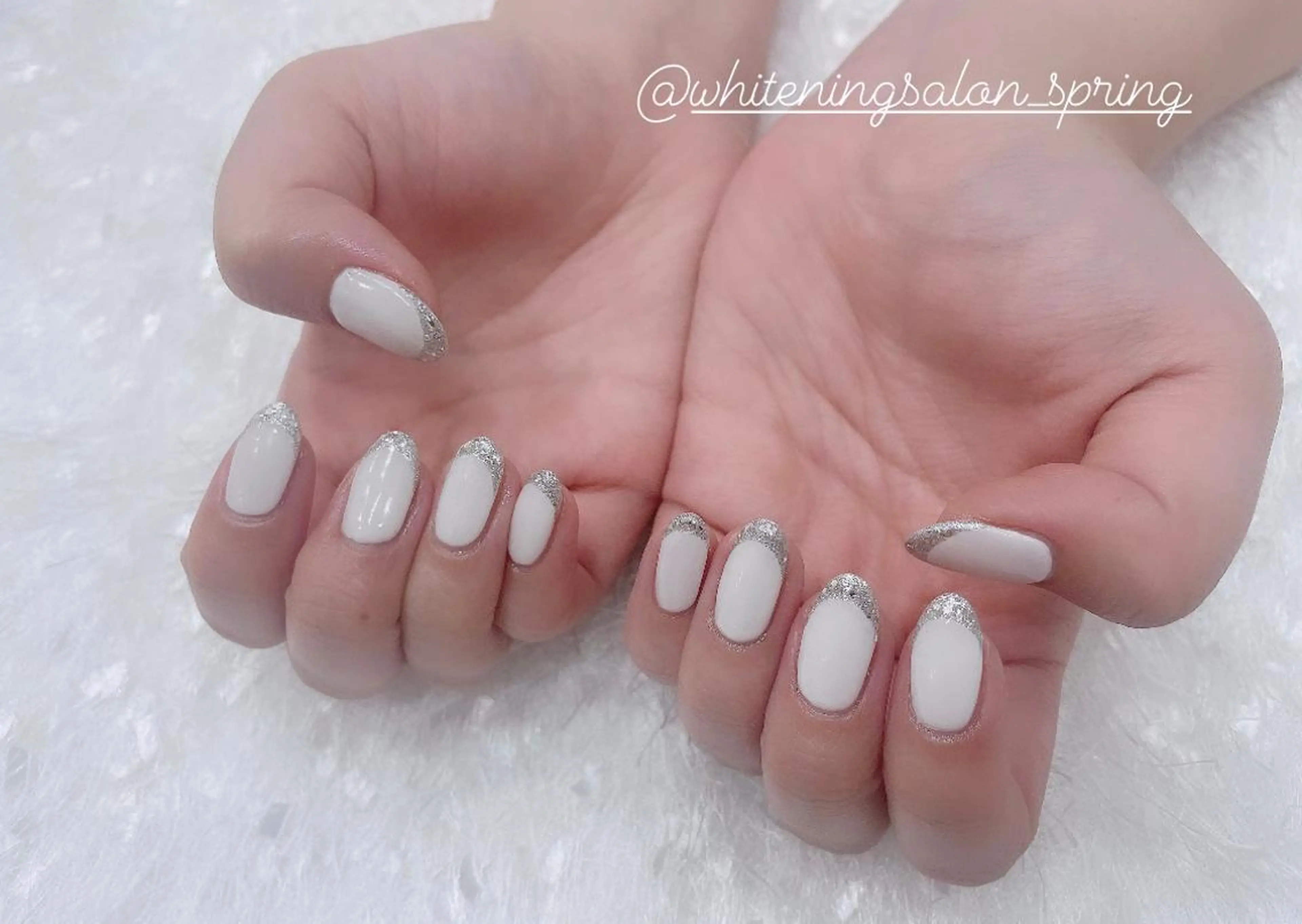 ネイル フレンチネイル ホワイト Nakao Hitomiのネイルデザイン