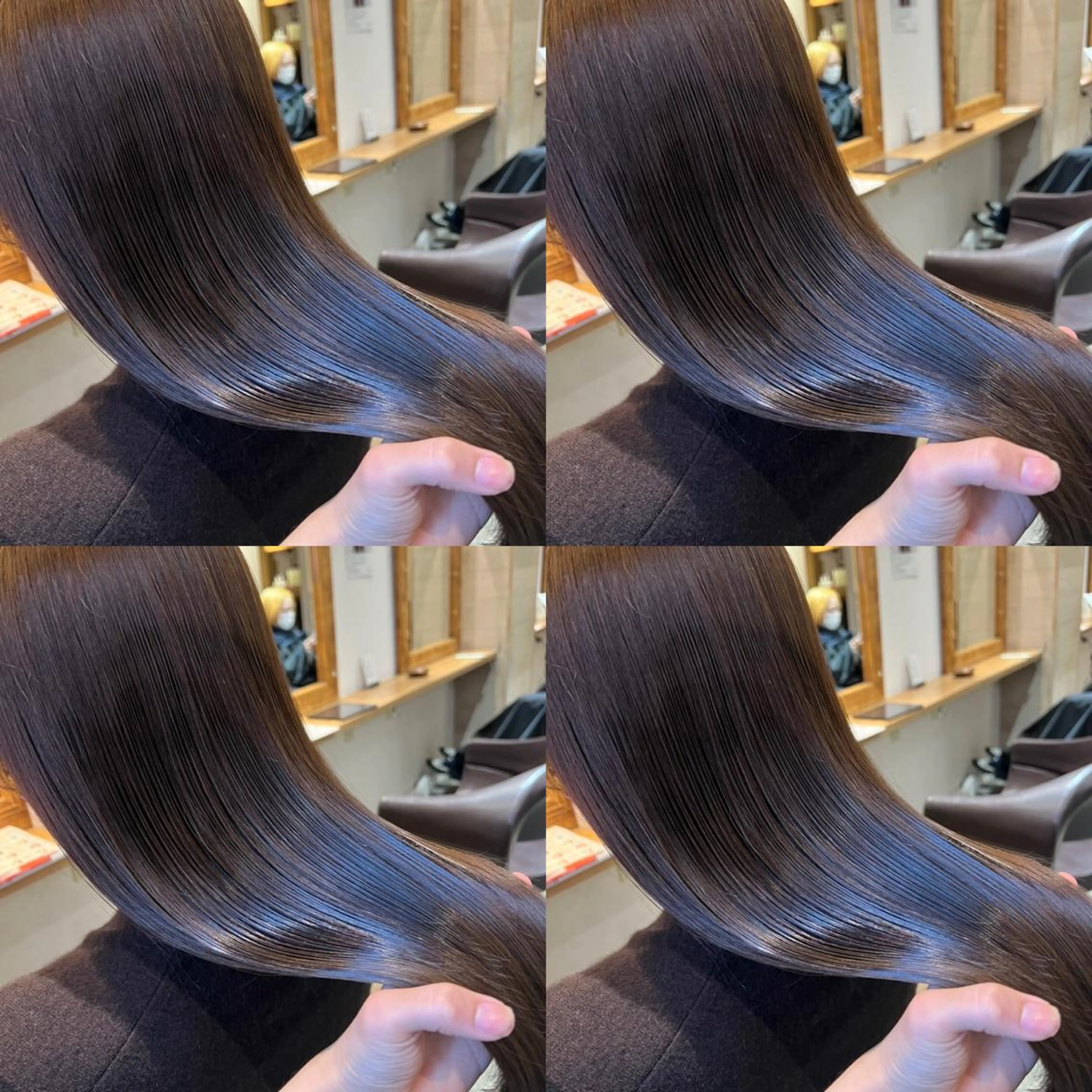 ロング カラー ダークグレー ダークグレージュ グレージュ 韓国レイヤー ×髪質改善✨純大のヘアスタイル