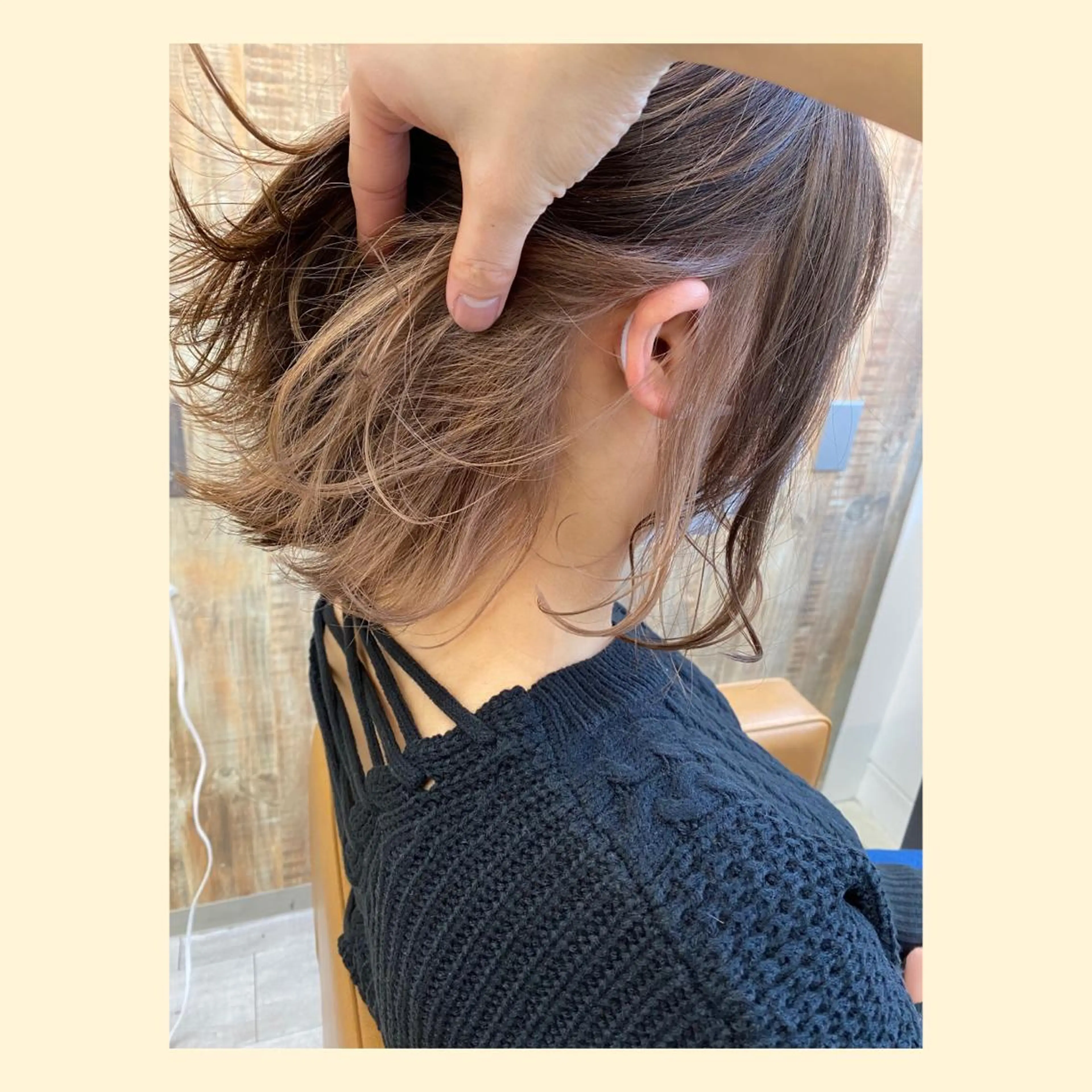 ミディアム カラー ショートボブ バレイヤージュ ブリーチ ケアブリーチ ダブルカラー ヘアカラー トリートメント 🌈ショート特化 中村崇宏🌈のヘアスタイル