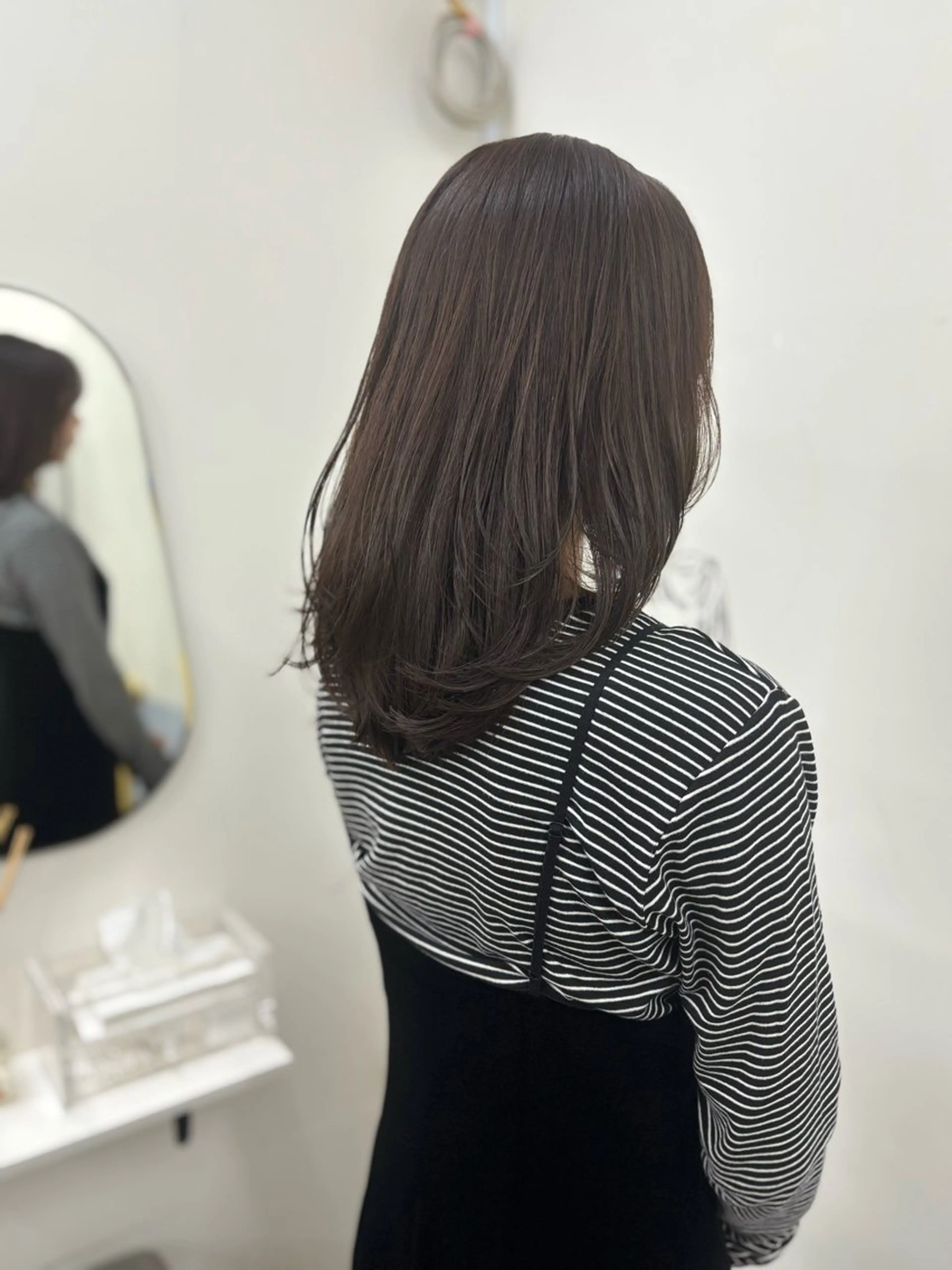 ミディアム カラー カット ヘアカラー トリートメント 似合わせ美髪ヘア✨ 天王寺．阿倍野🌈のヘアスタイル