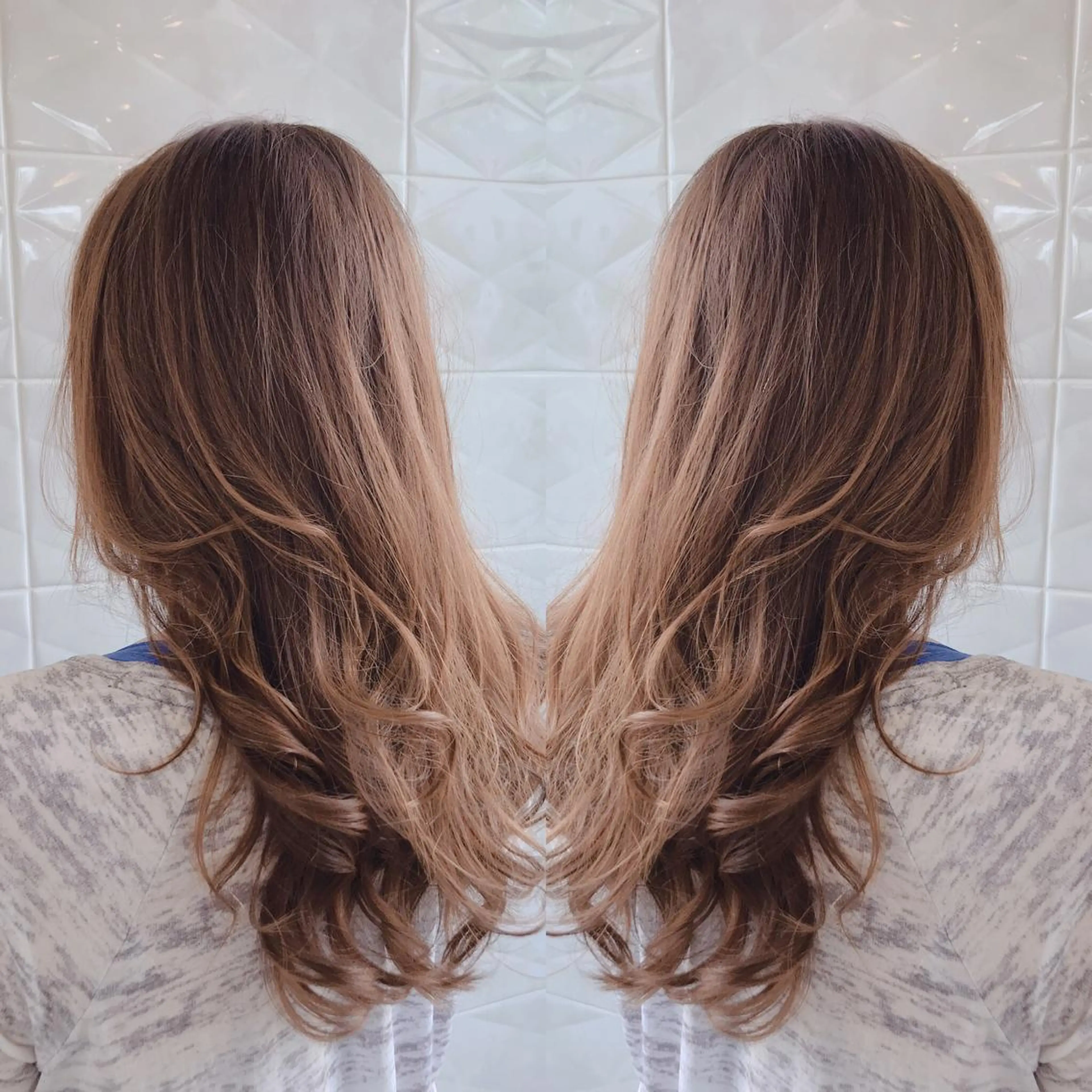 ロング ヘアカラー トリートメント 💗艶×髪改善カラー 特化💗AYAKIのヘアスタイル