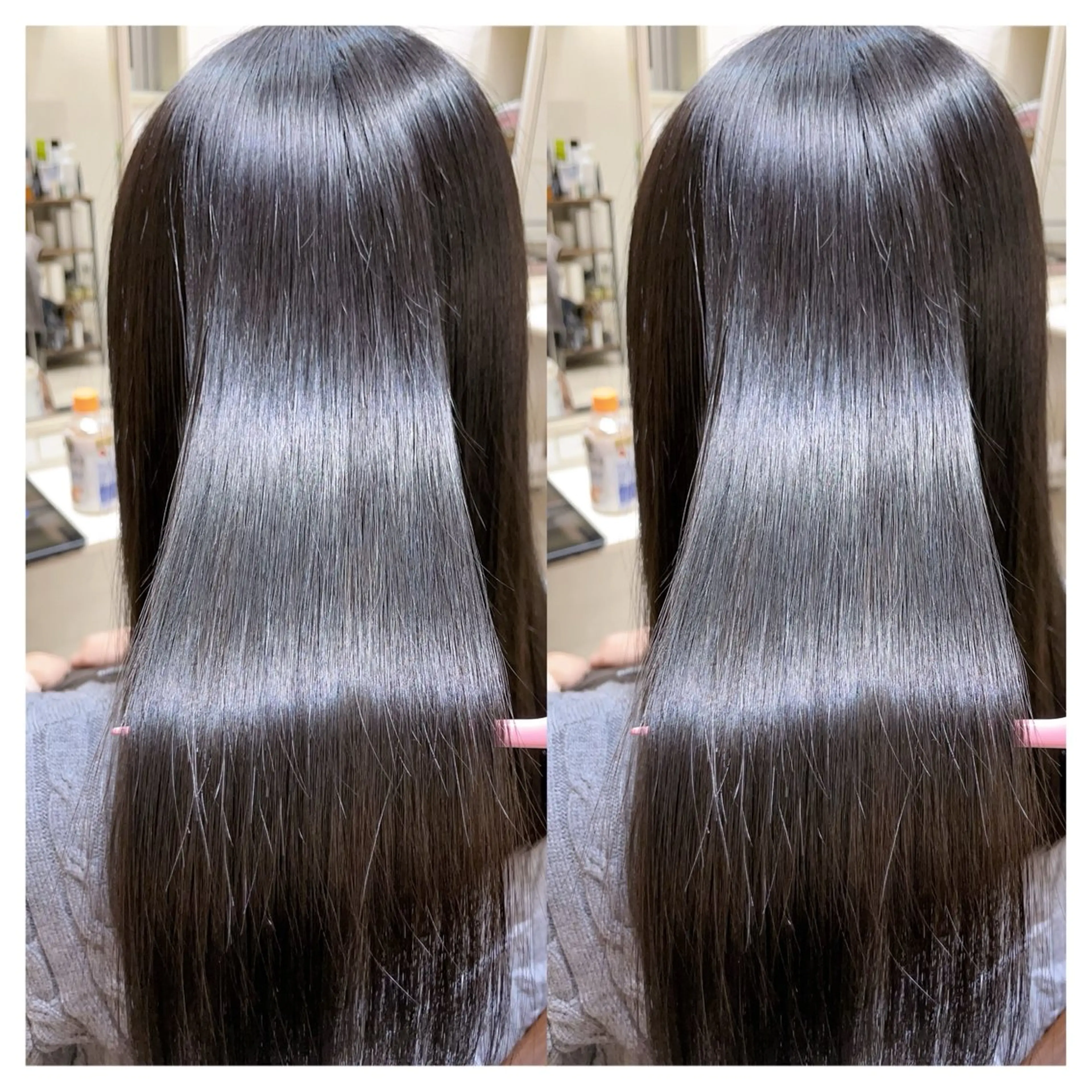 セミロング カラー カット 縮毛矯正 トリートメント 村山 茉衣のヘアスタイル