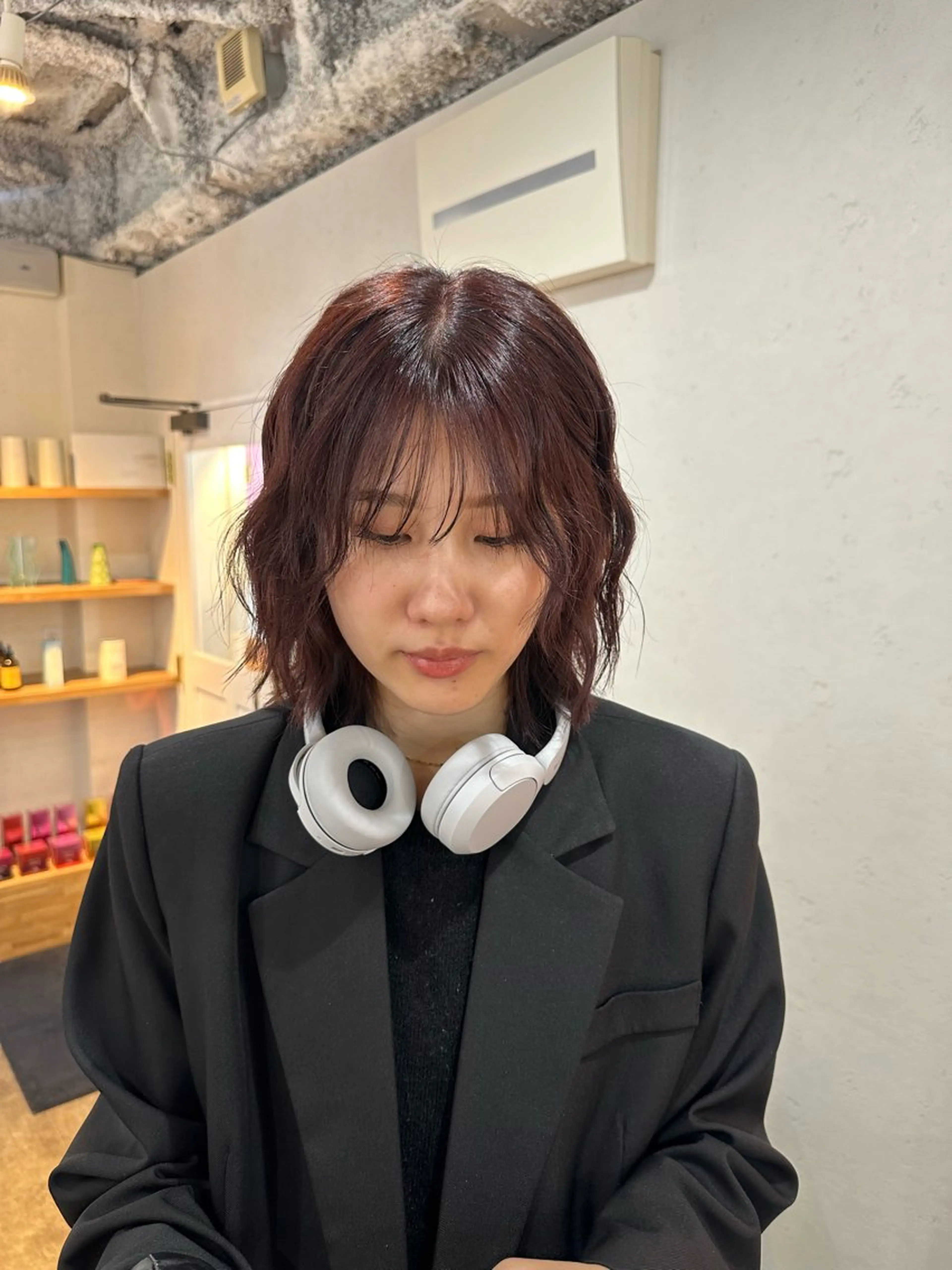 ミディアム カット 🧣misaki 透明感カラー🧣のヘアスタイル