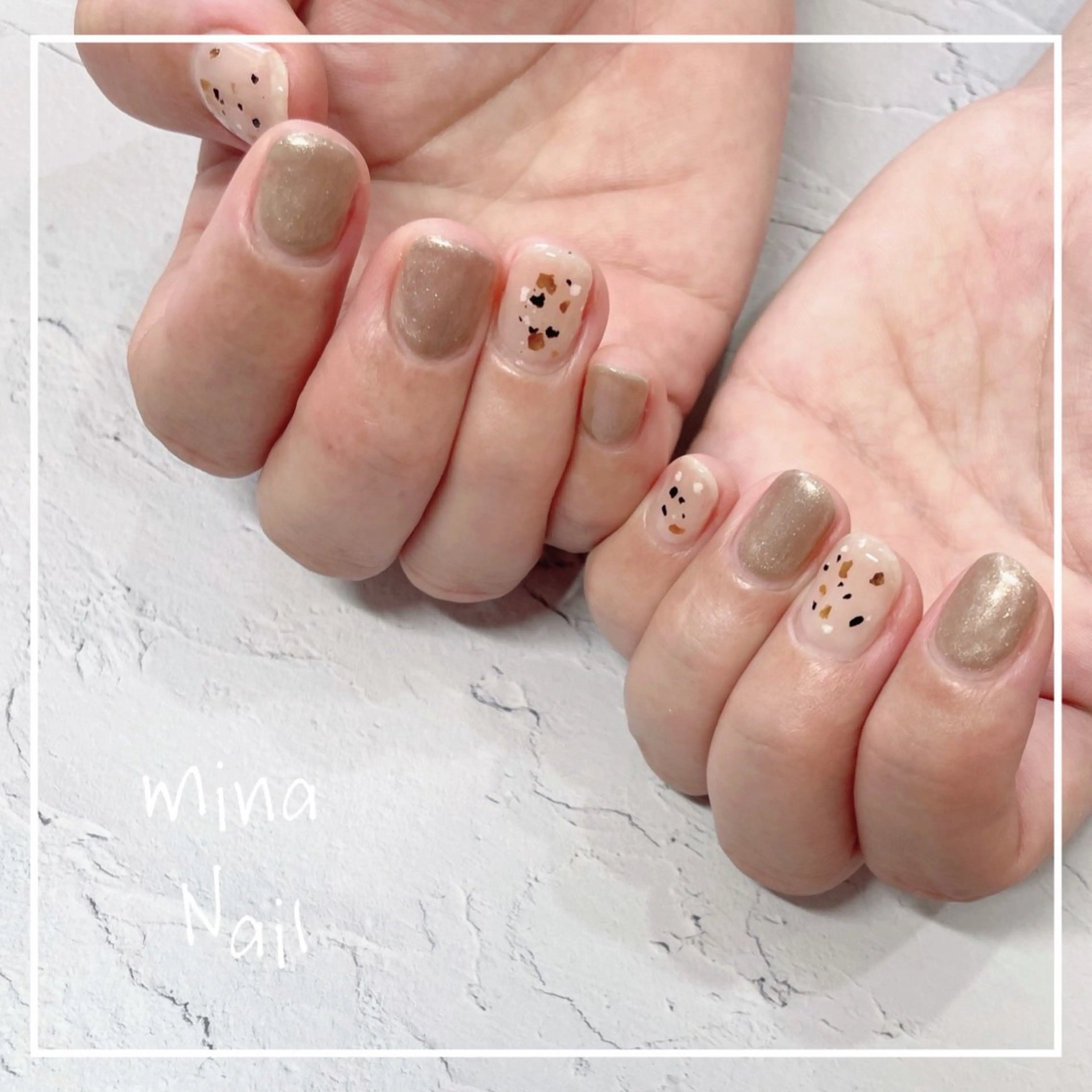 ネイル ジェルネイル ショートネイル mina Nailのネイルデザイン