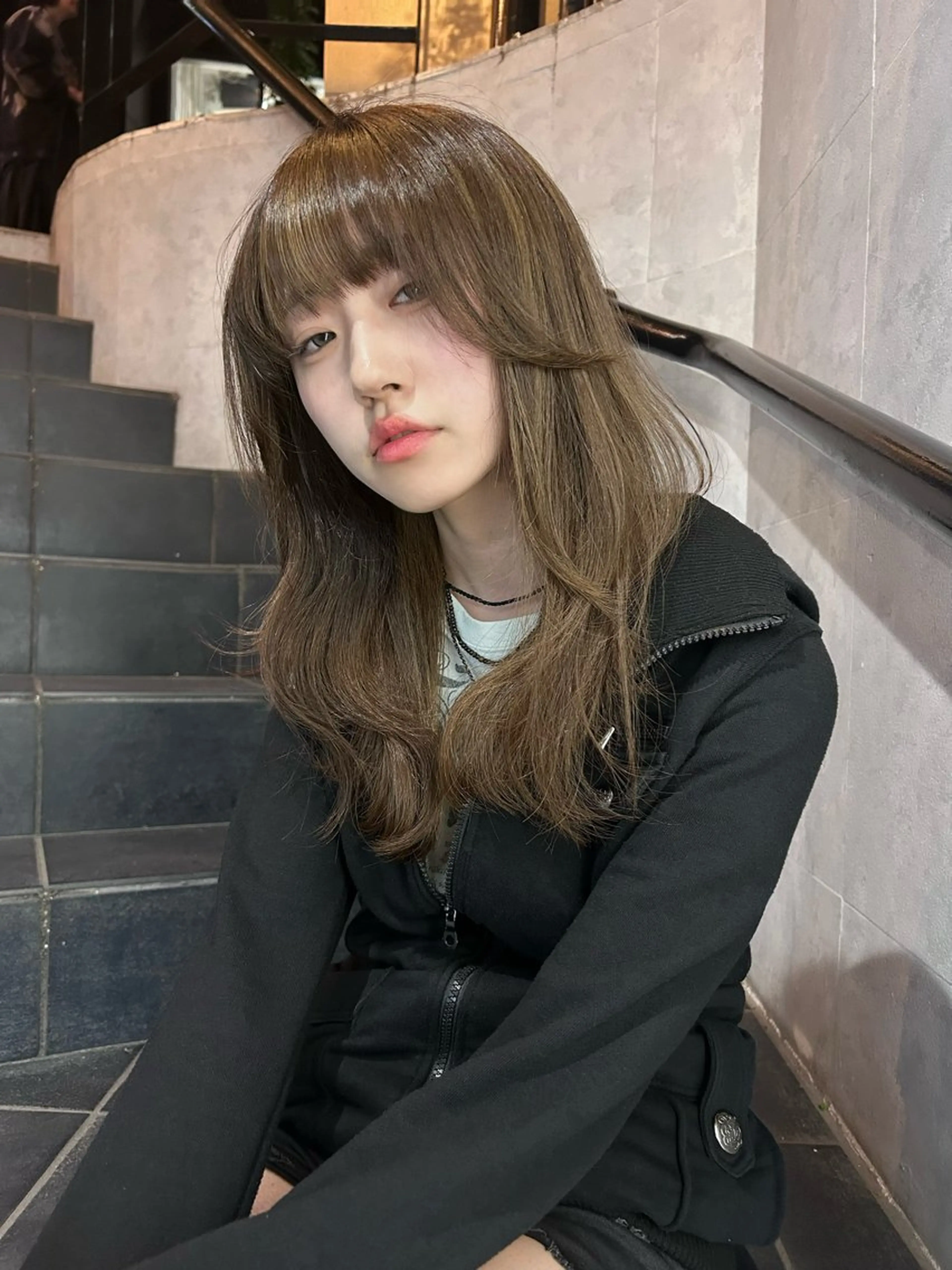 セミロング カラー カット ヘアカラー 海外風レイヤー💋 sanaのヘアスタイル