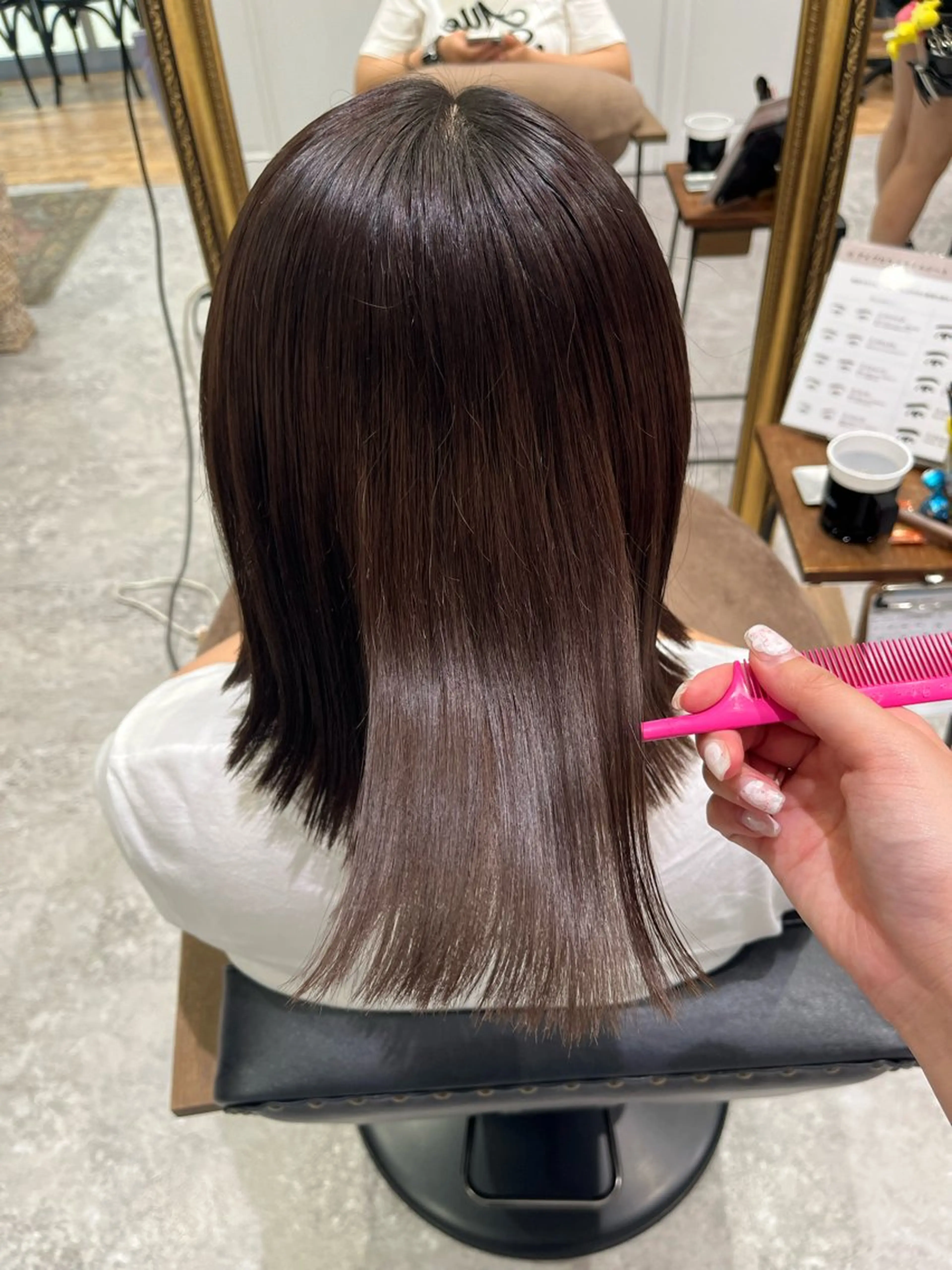 ミディアム カラー ヘアカラー トリートメント 透明感カラー/モデル 募集/🎀MAI🎀のヘアスタイル