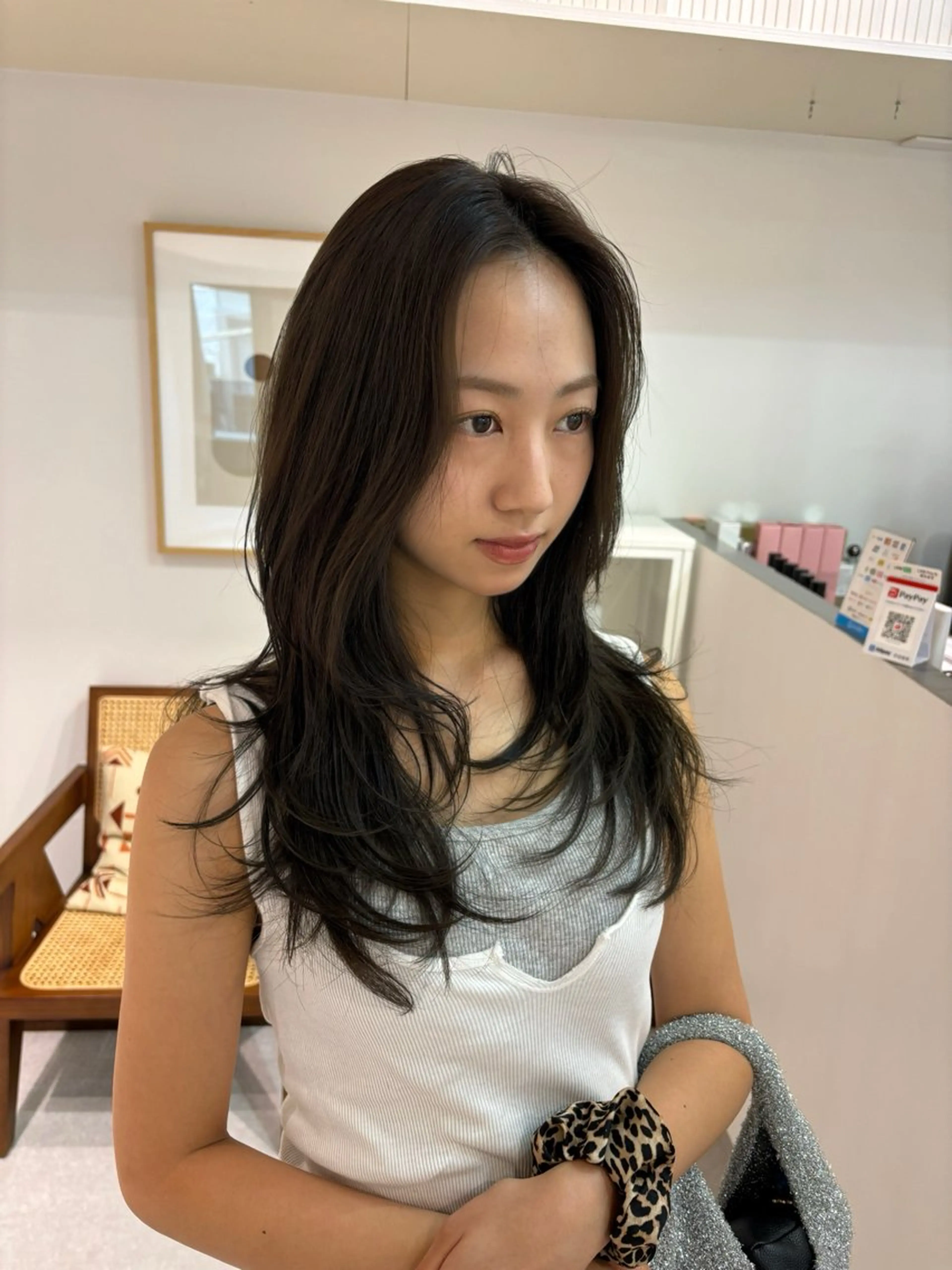 ロング カラー 透明感カラー 韓国風ヘア レイヤーカット カット ヘアカラー トリートメント レイヤーカット🎀 kanaのヘアスタイル