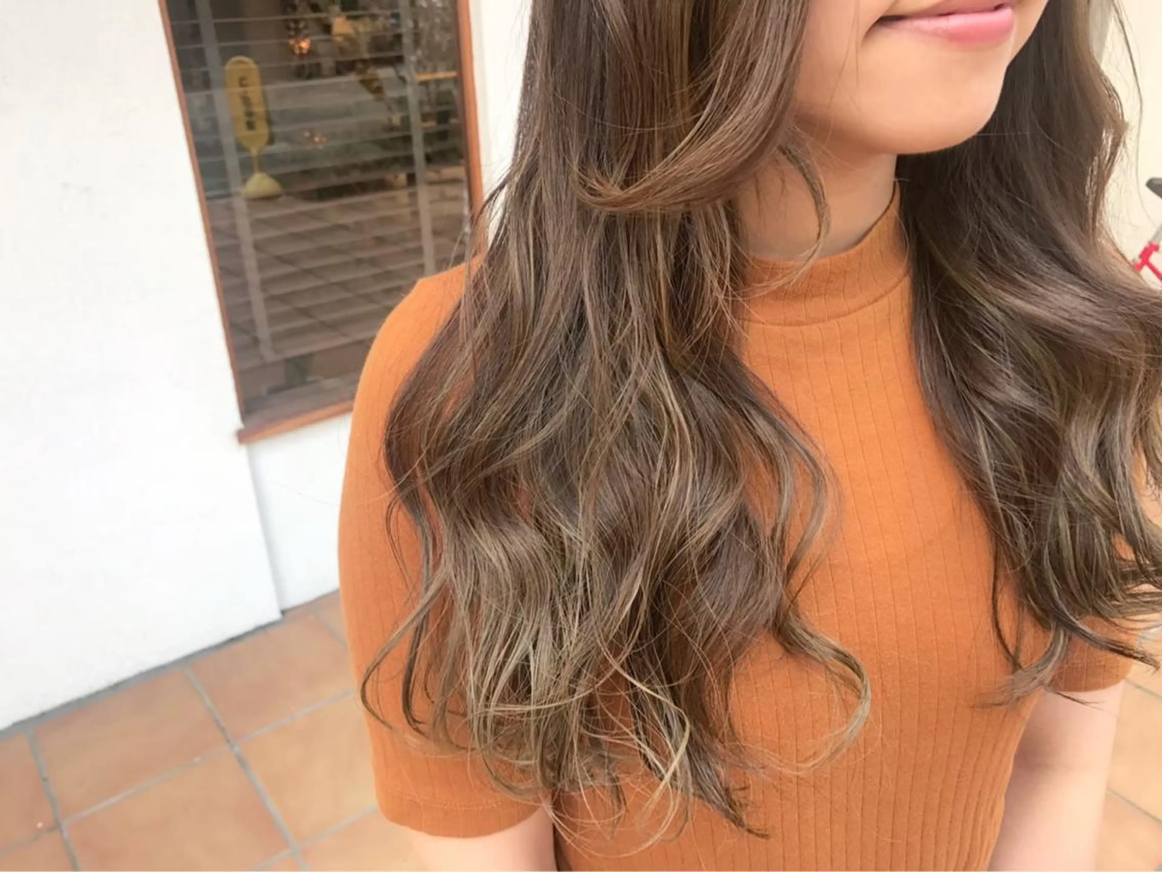 ロング カラー カット ヘアカラー トリートメント 中津/柔らかカラー/ ナガオ イズミのヘアスタイル