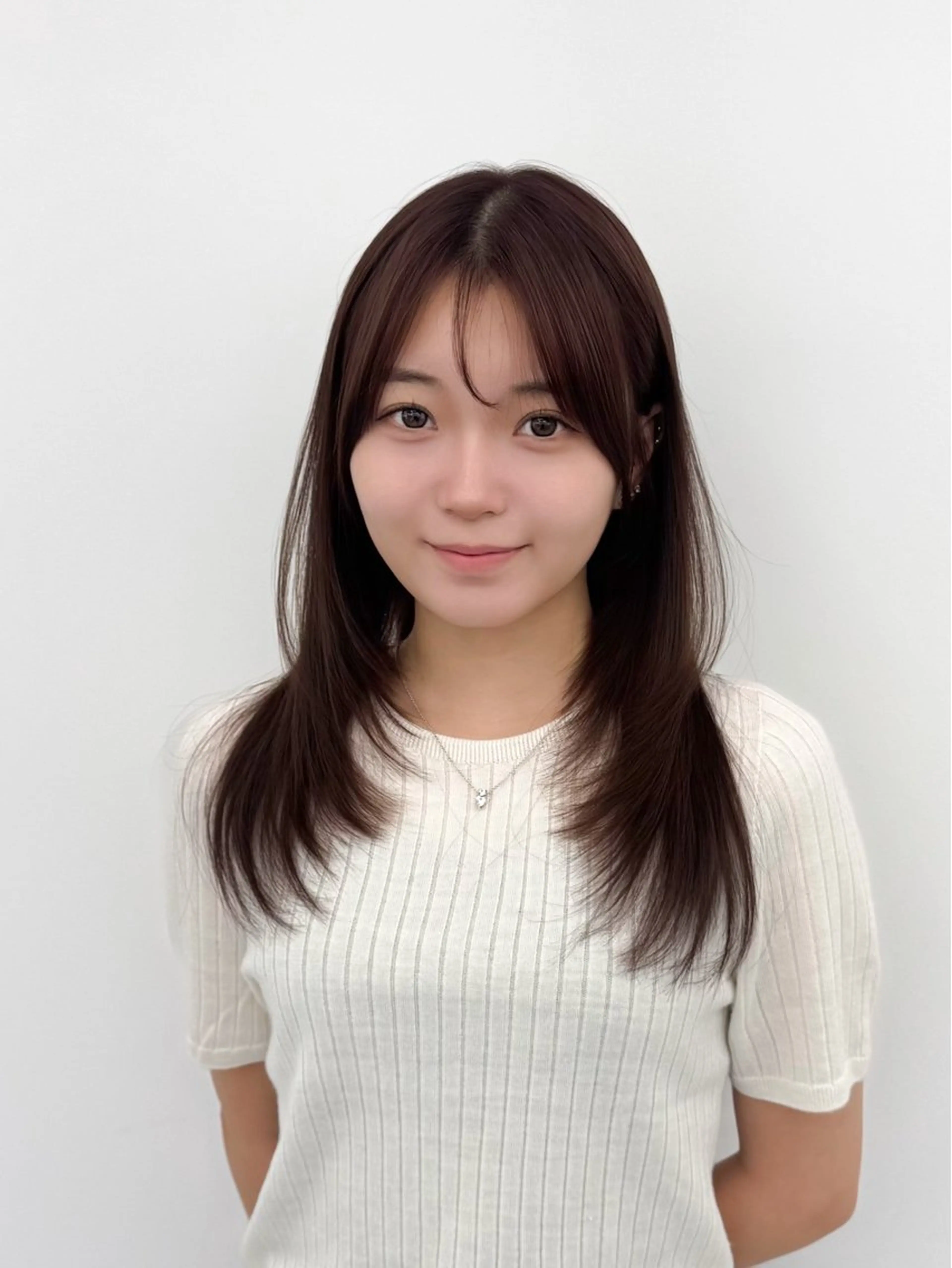 ミディアム カラー ヘアアレンジ カット ヘアカラー トリートメント 最小顔周り レイヤー特化/こうきのヘアスタイル