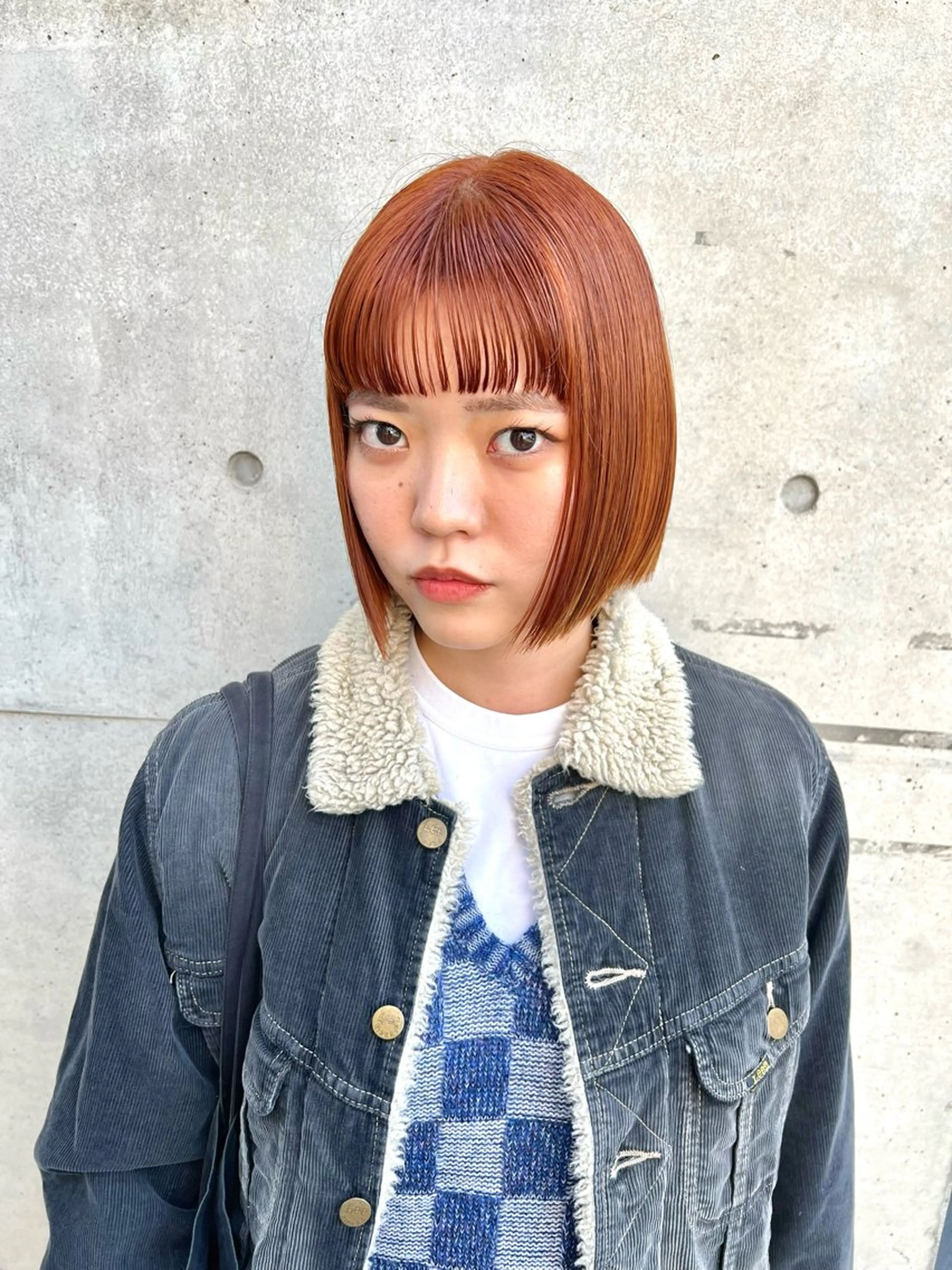 ミディアム カラー ヘアカラー トリートメント 宮川 日菜子のヘアスタイル