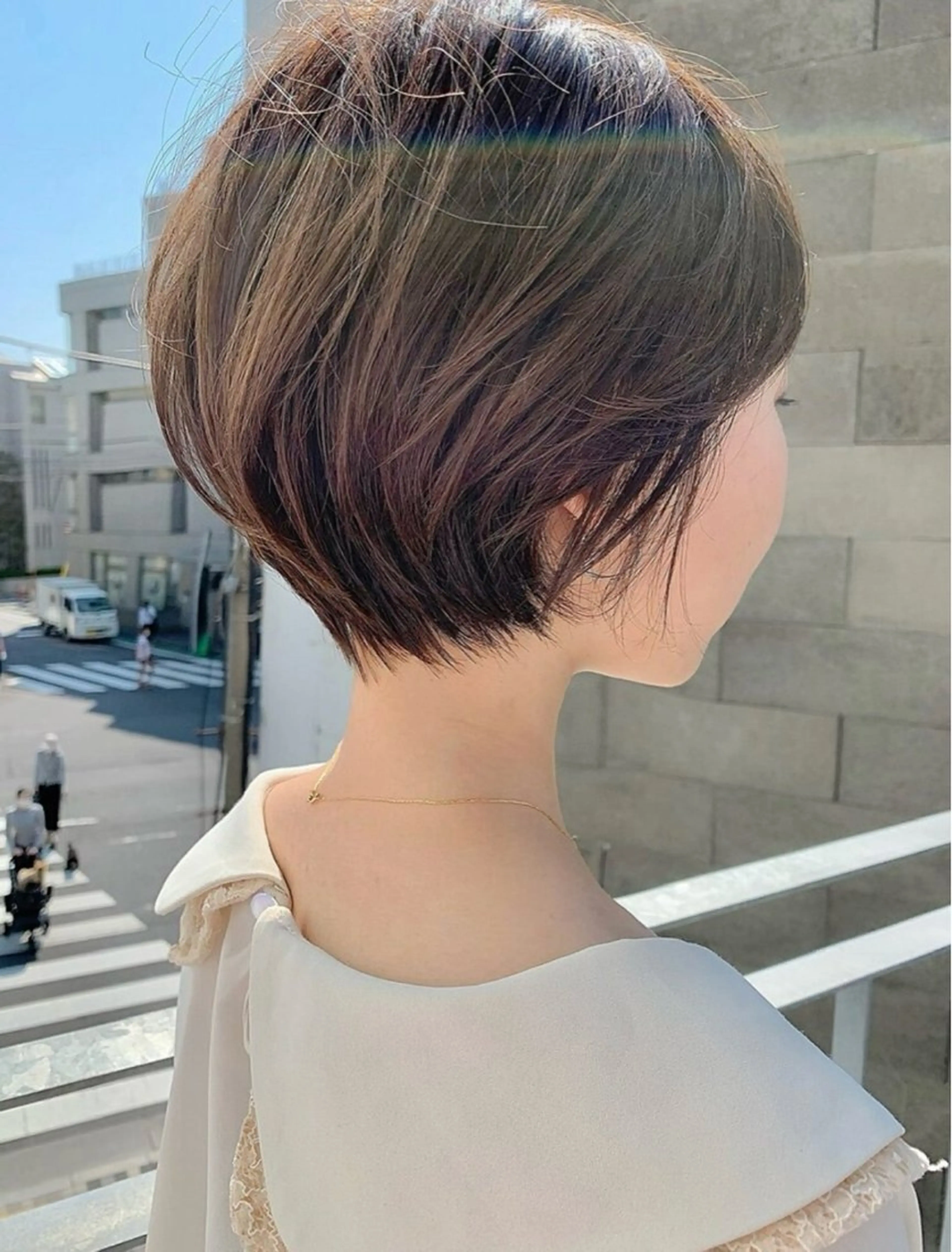 ショート ショートボブ ボブ かきあげバング 髪質改善 オン眉 i.Ehime所属・i.Ehime💫 齋藤  あつきのヘアスタイル