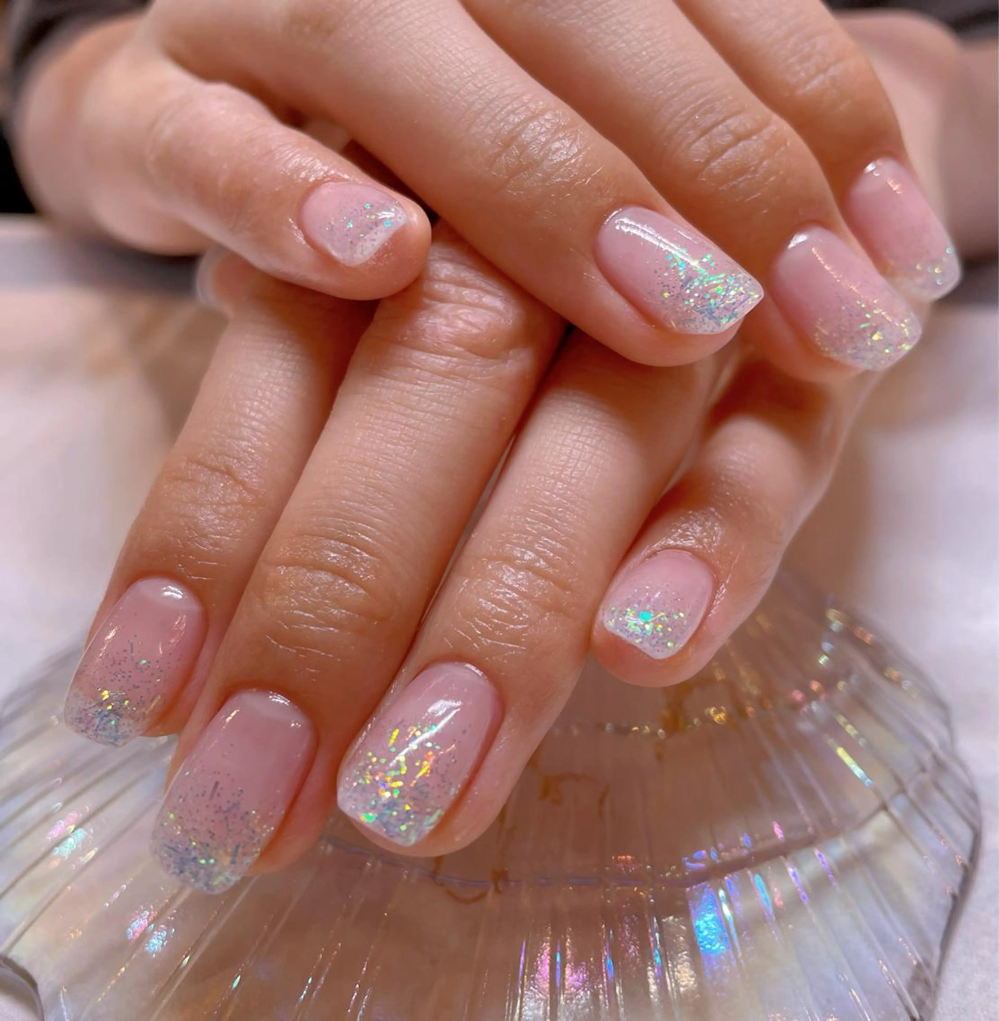 ネイル ブルー キラキラネイル ハンドネイル ネイリスト ❄️ユキ❄️のネイルデザイン