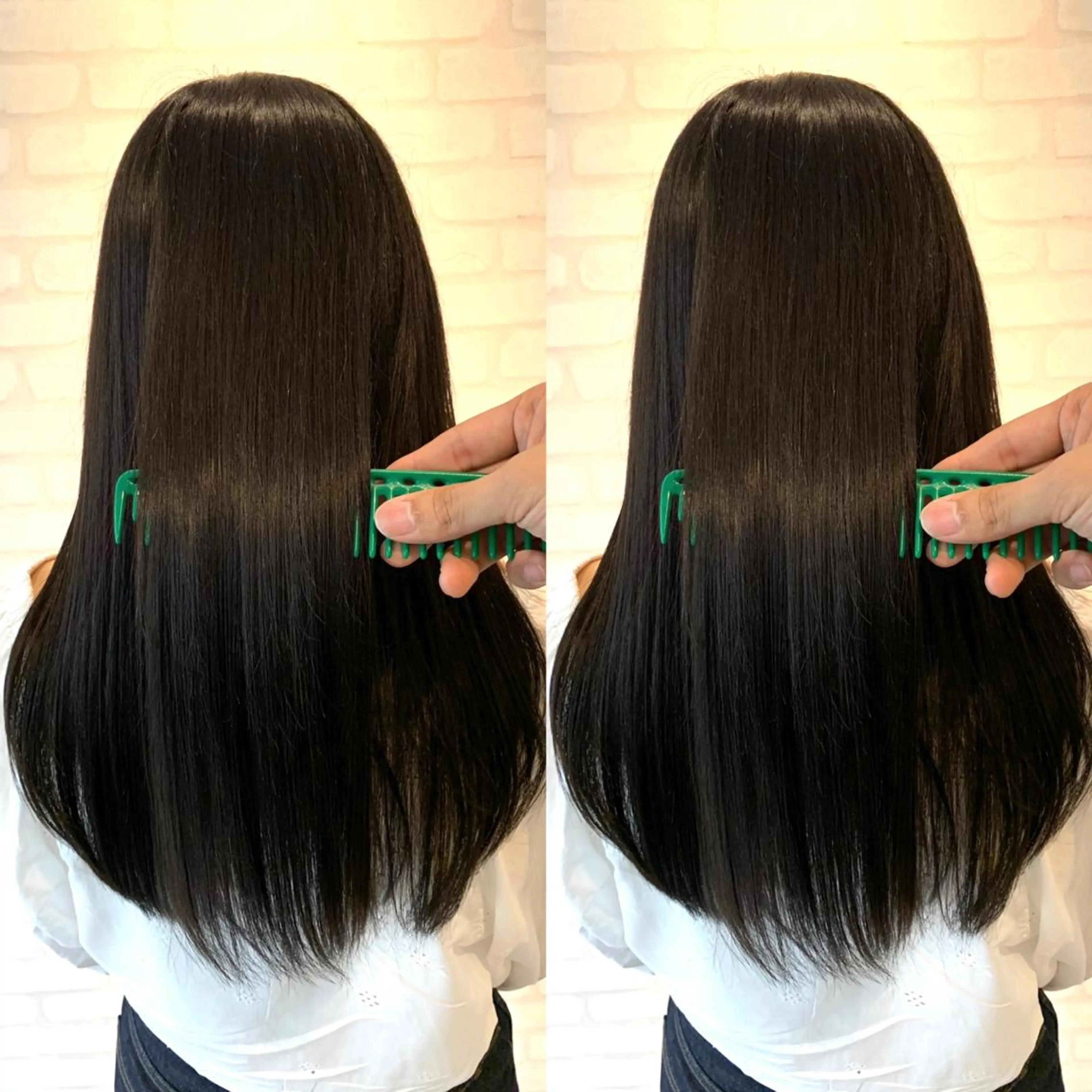 ロング 髪質改善 貸切サロンのヘアスタイル