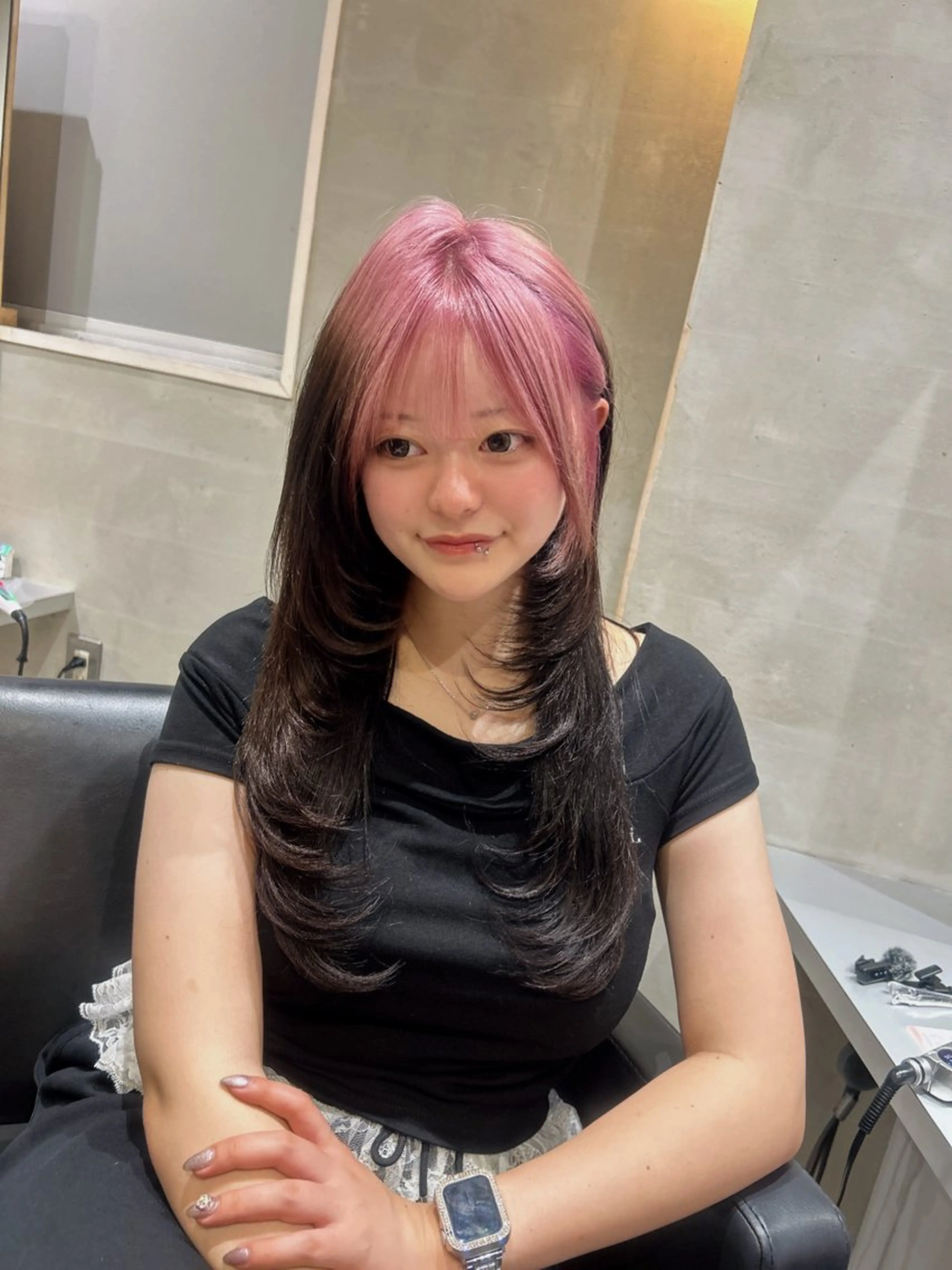 カラー カット ヘアカラー トリートメント ブリーチなしwカラー /韓国ヘア/きららのヘアスタイル