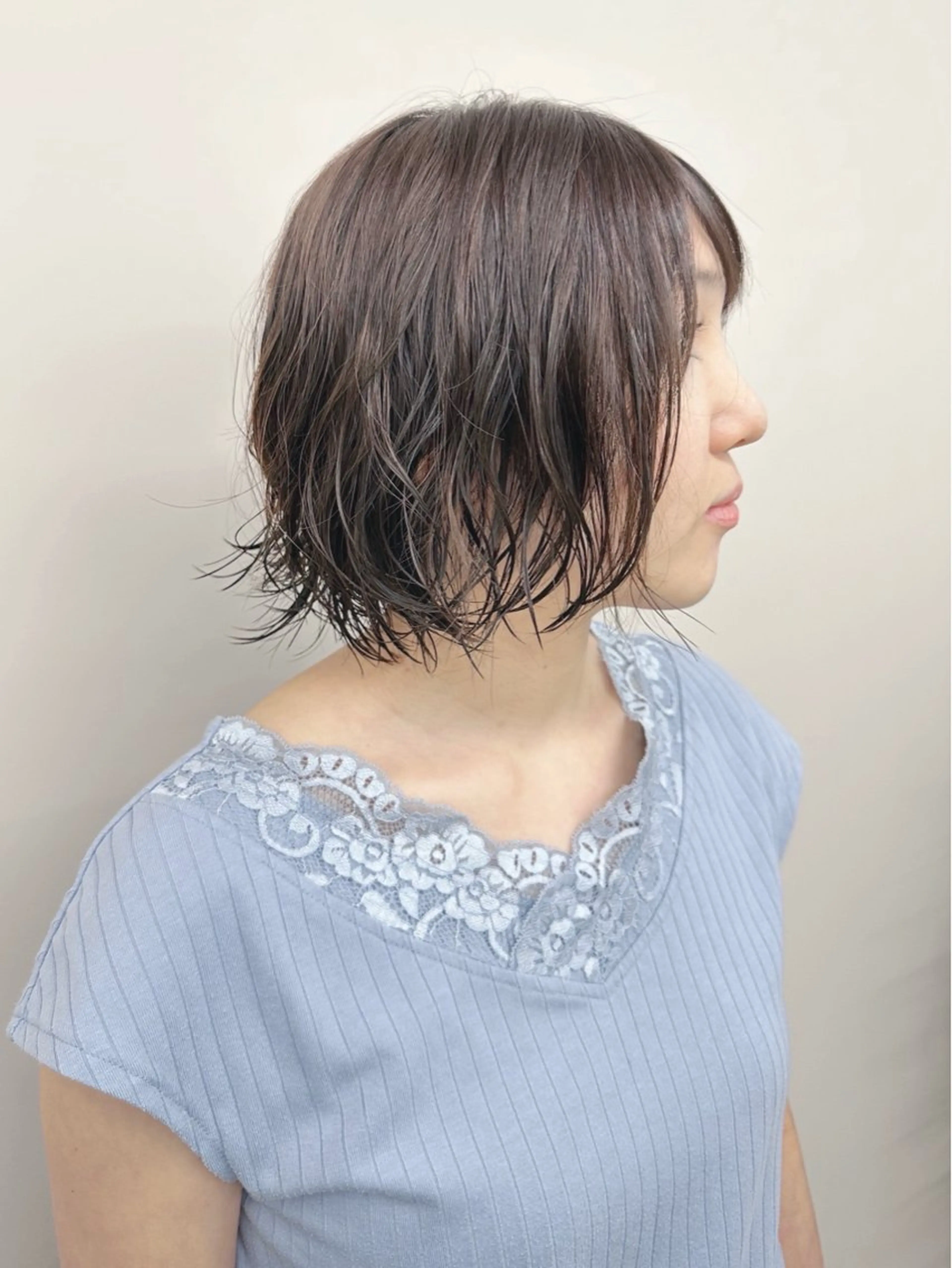 ショート パーマ カット パーマ パーマボブ/丸みボブ /くせ毛/とういのヘアスタイル
