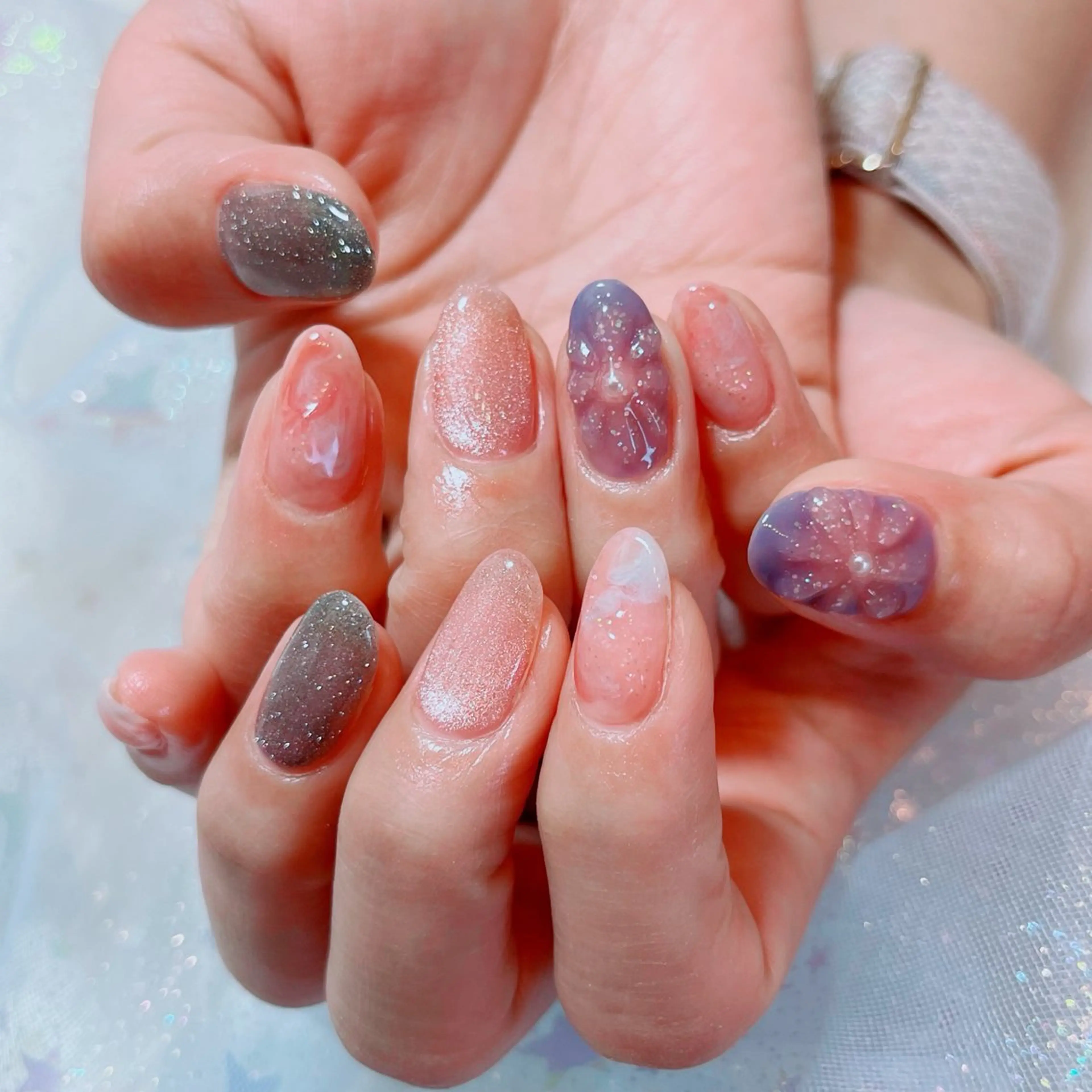 ネイル ニュアンスネイル 春ネイル ruirui.naildesign所属・RUI ☆のネイルデザイン