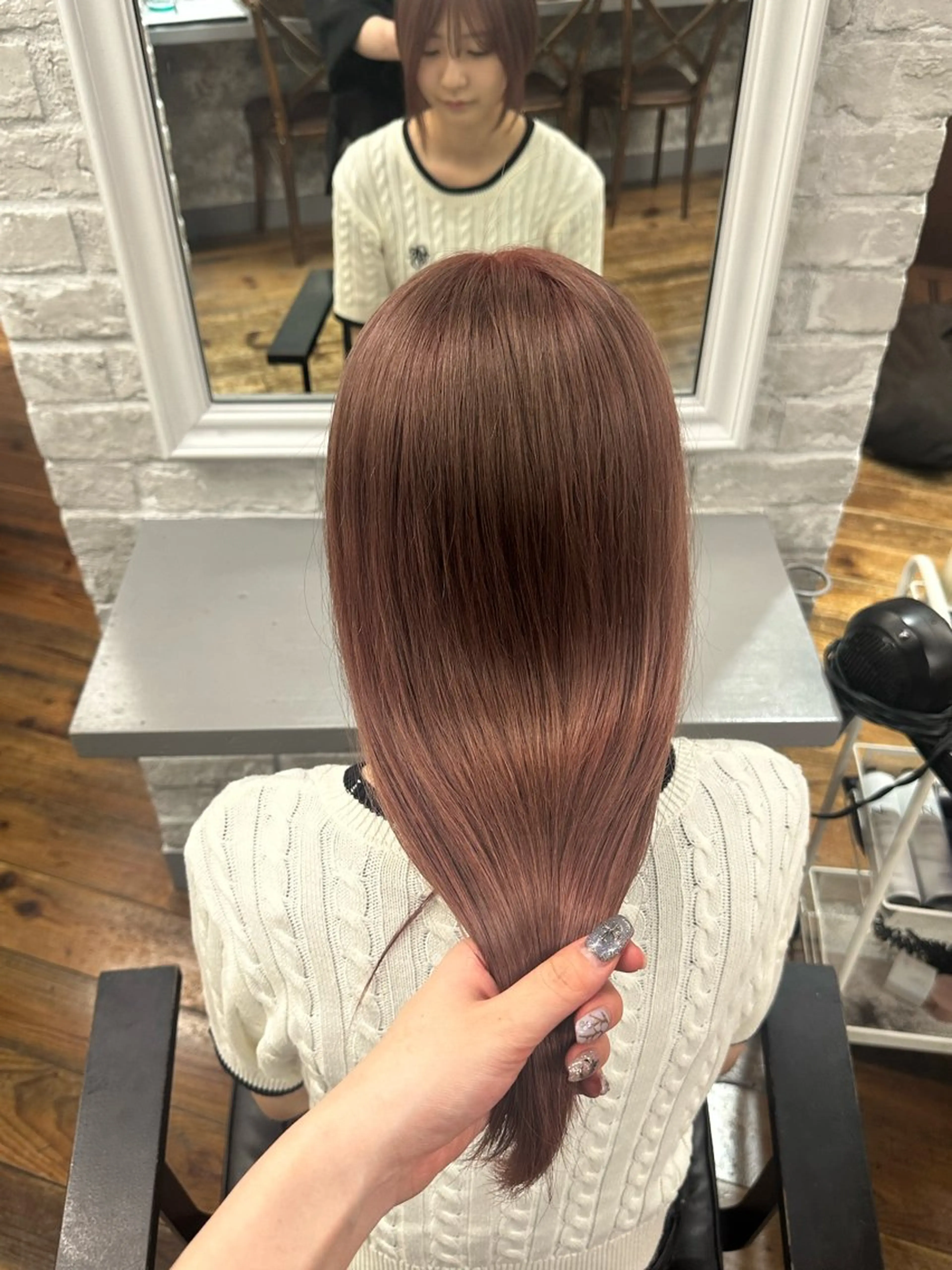 ロング カラー ヘアカラー ブリーチ＆ハイライト デザイン艶カラーみくのヘアスタイル