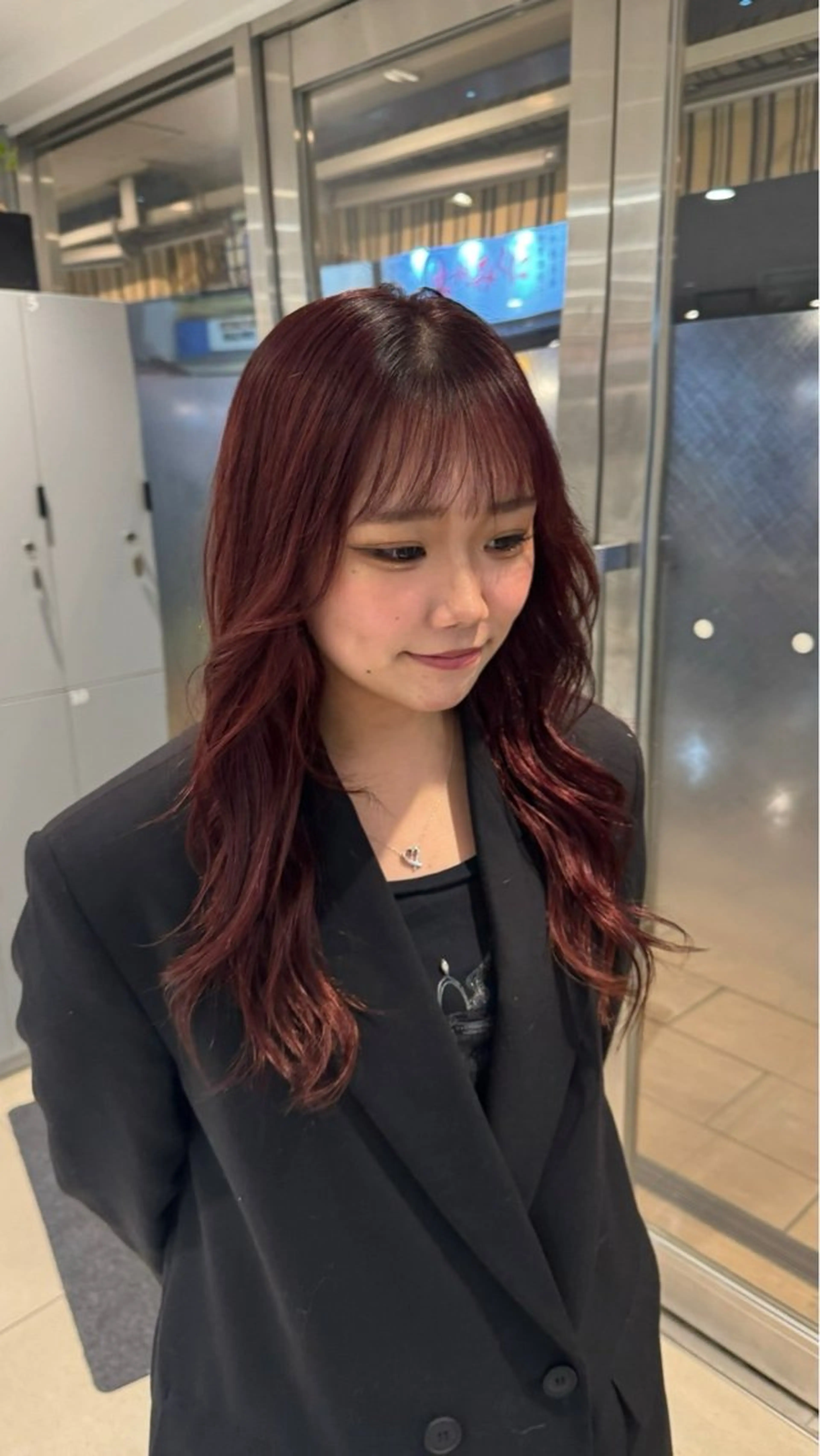 ロング カラー ヘアカラー トリートメント ヘアセット 高円寺/艶カラー/ レイヤーカットのヘアスタイル