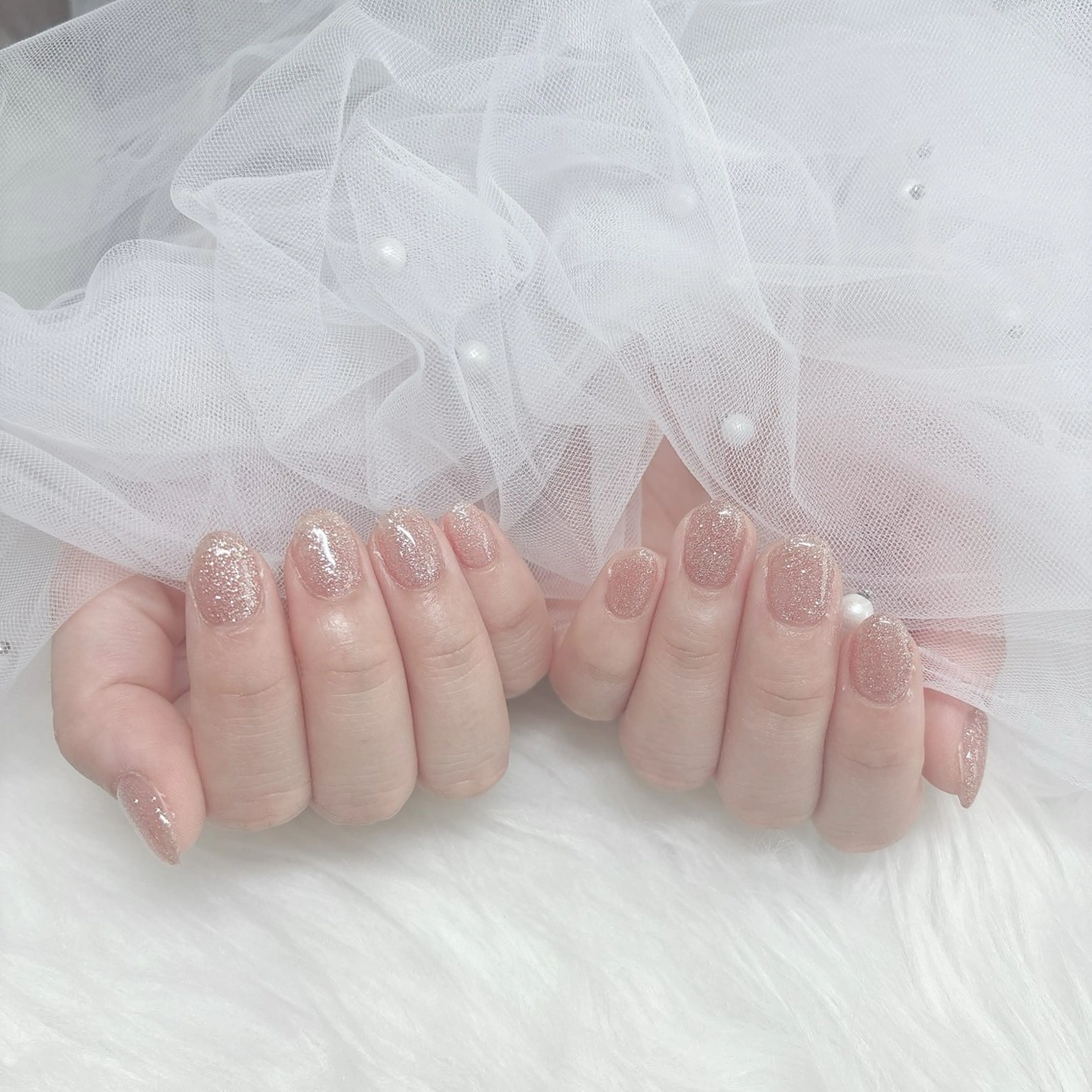 ネイル キラキラネイル ラメ(グリッター) ワンカラーネイル 夏ネイル aba nail ♡ akuaのネイルデザイン