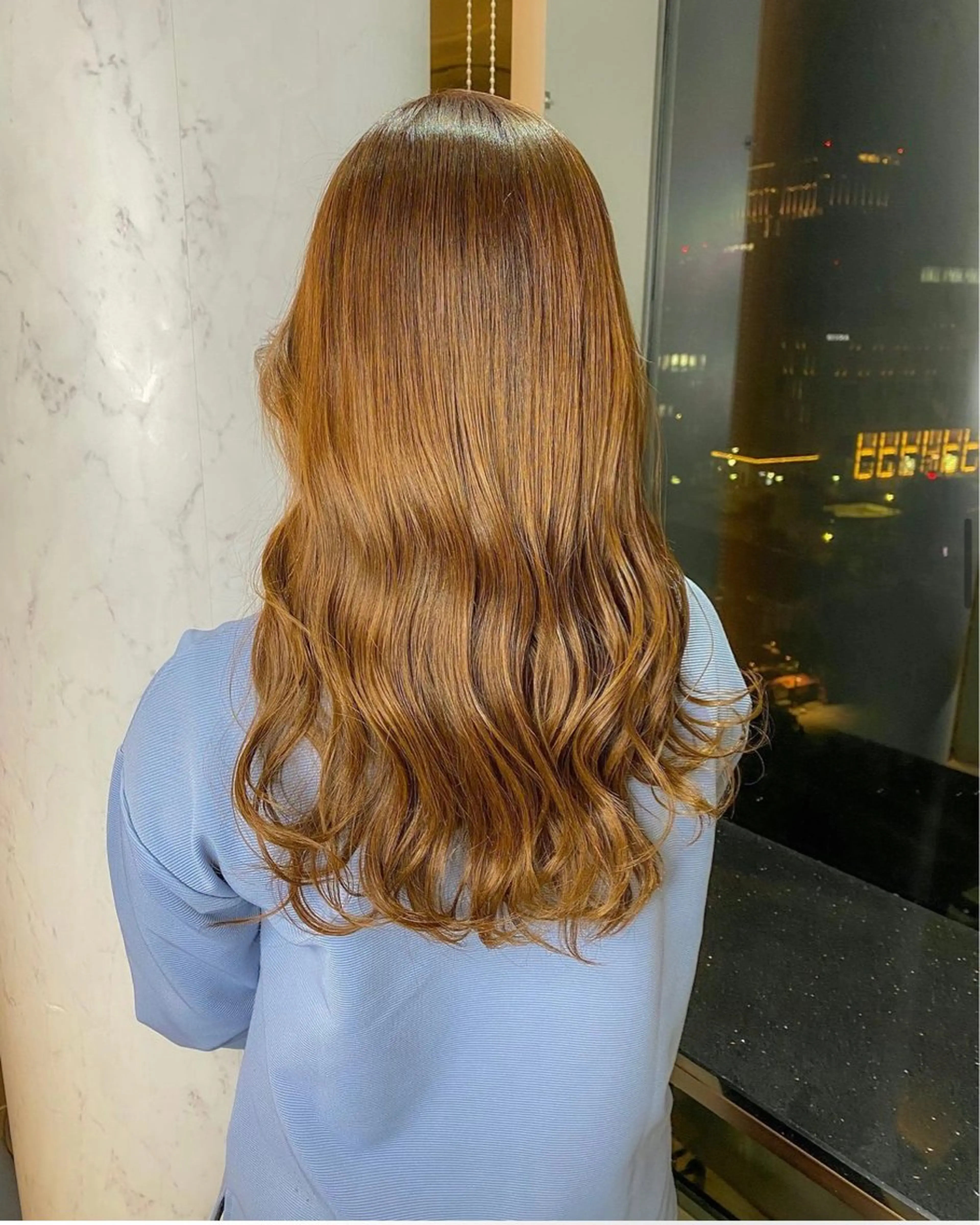 カラー ベージュカラー ブリーチ ブリーチなしカラー 透明感カラー🩵🩵 韓国ヘアkanatoのヘアスタイル