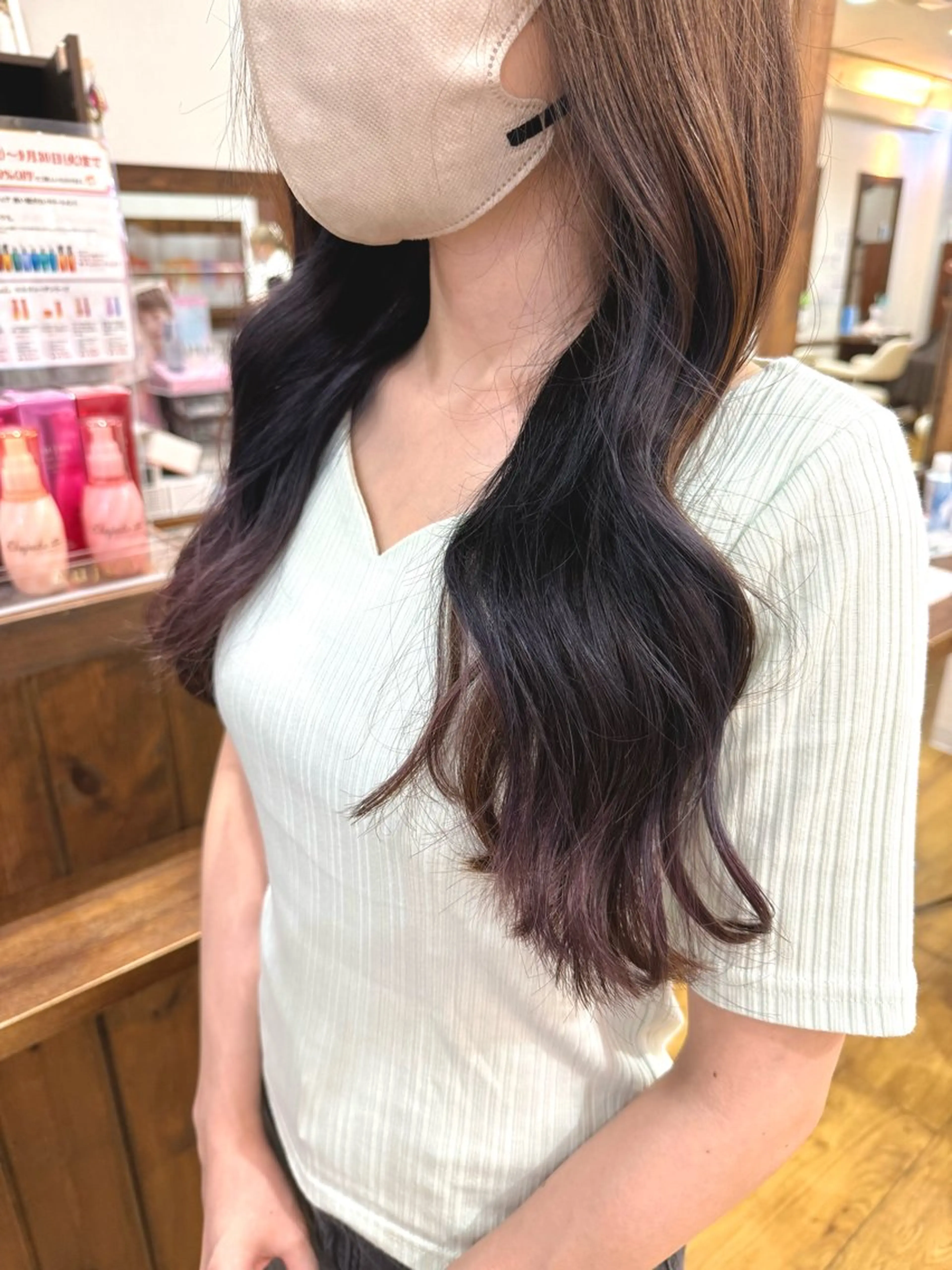 ロング カラー ヘアアレンジ アディクシーカラー インナーカラー トリートメント ヘアカラー 💖メンズカット モデル募集 晴香💖のヘアスタイル