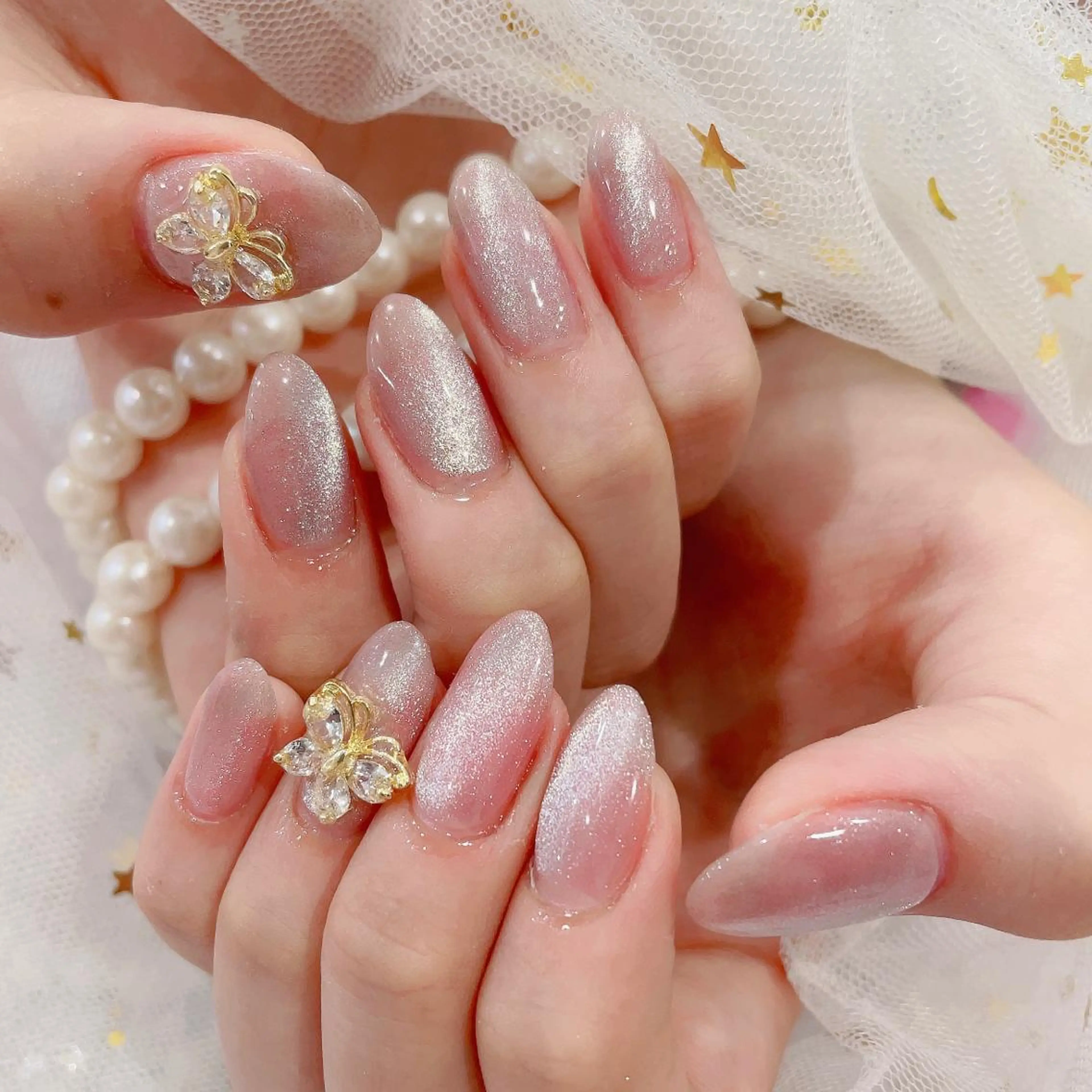 ミディアム ネイル ハンドネイル cho nailのネイルデザイン