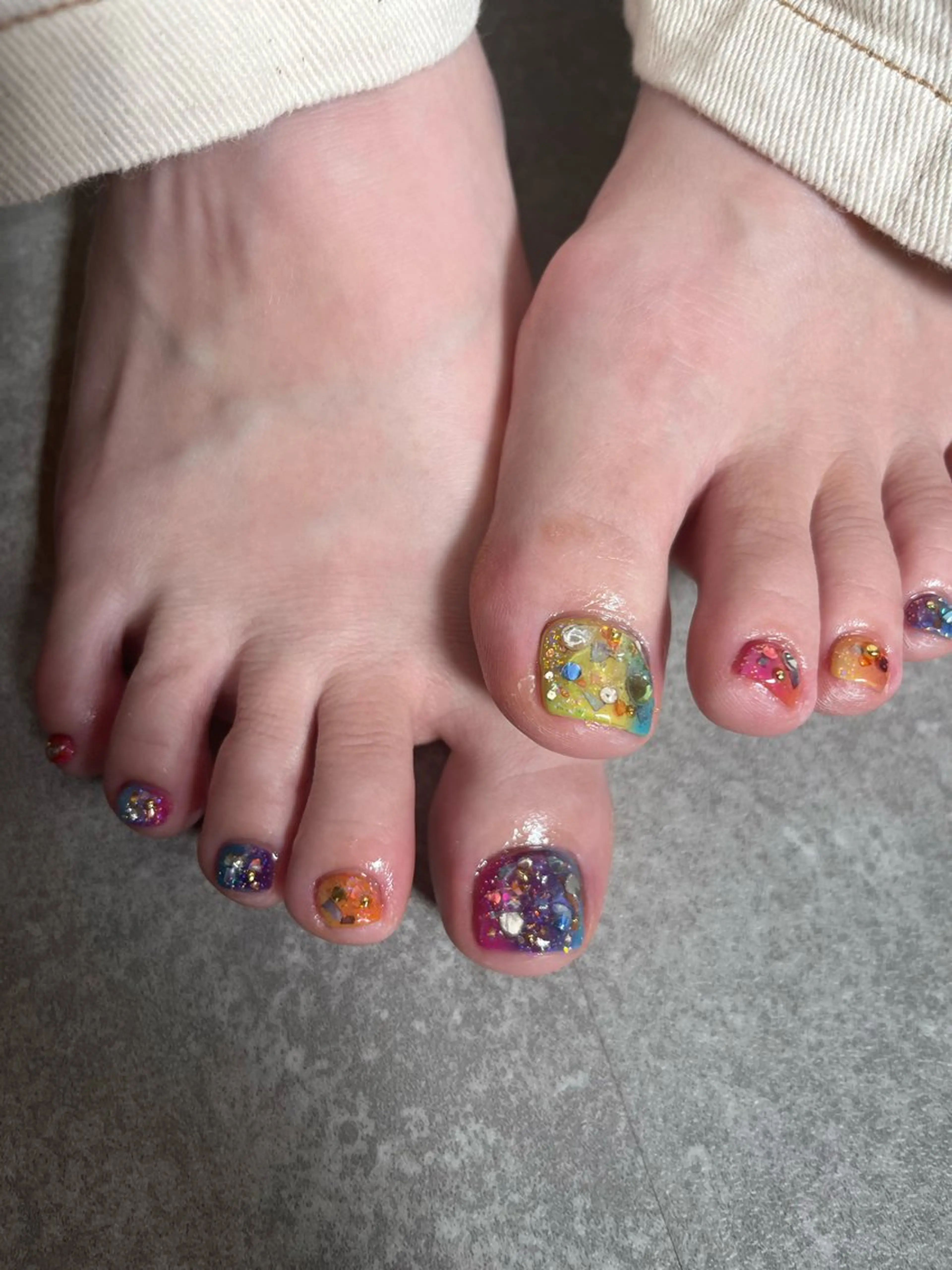 ネイル フットネイル ジェルネイル 持ち込み tamu nail 　金町のネイルデザイン
