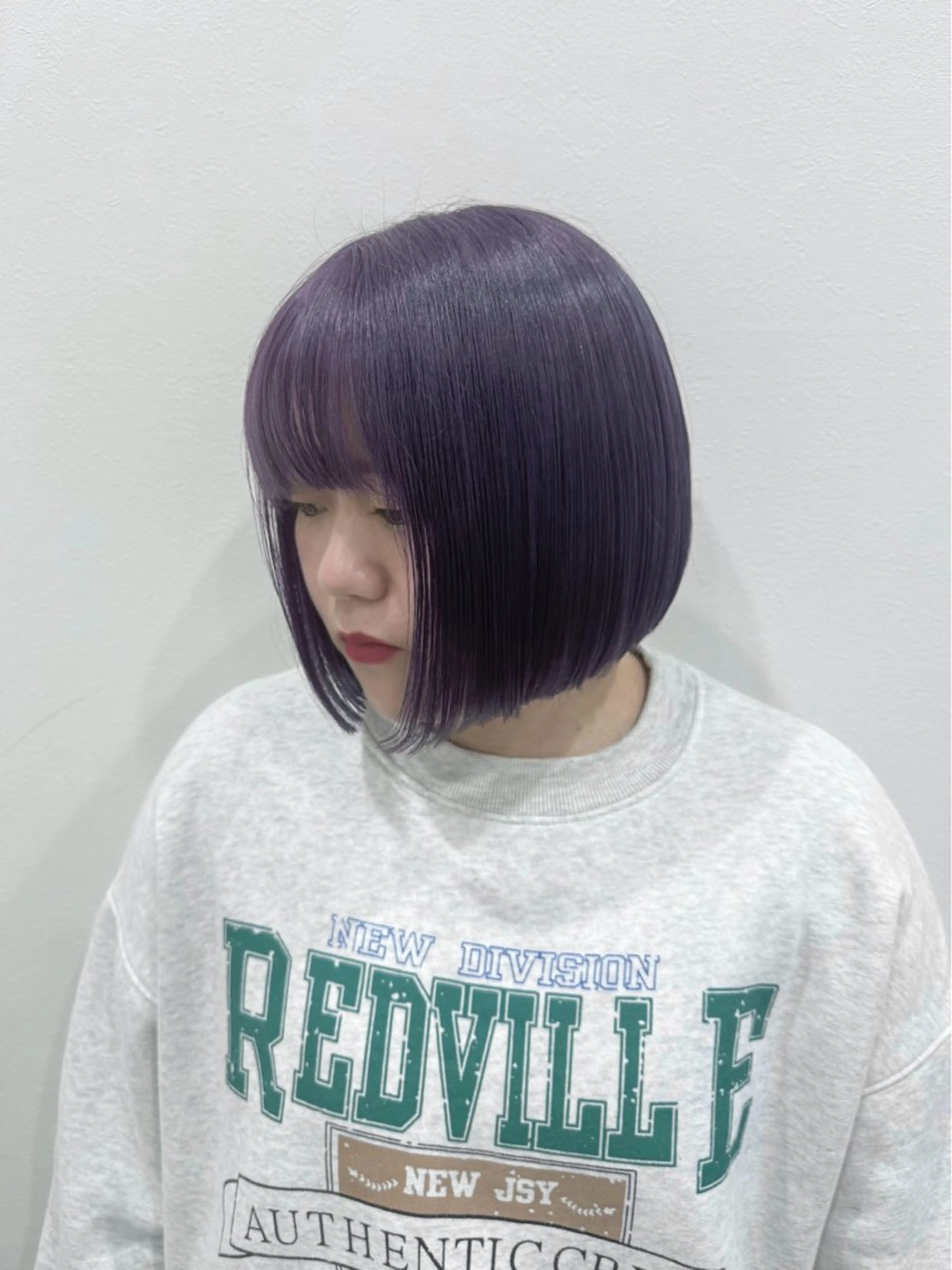 ショート カラー ヘアアレンジ グレージュ ラベンダーカラー ラベンダーグレージュ ラベンダーグレー ヘアカラー トリートメント 🫧艶髪.ハイトーン 🫧Harukaのヘアスタイル