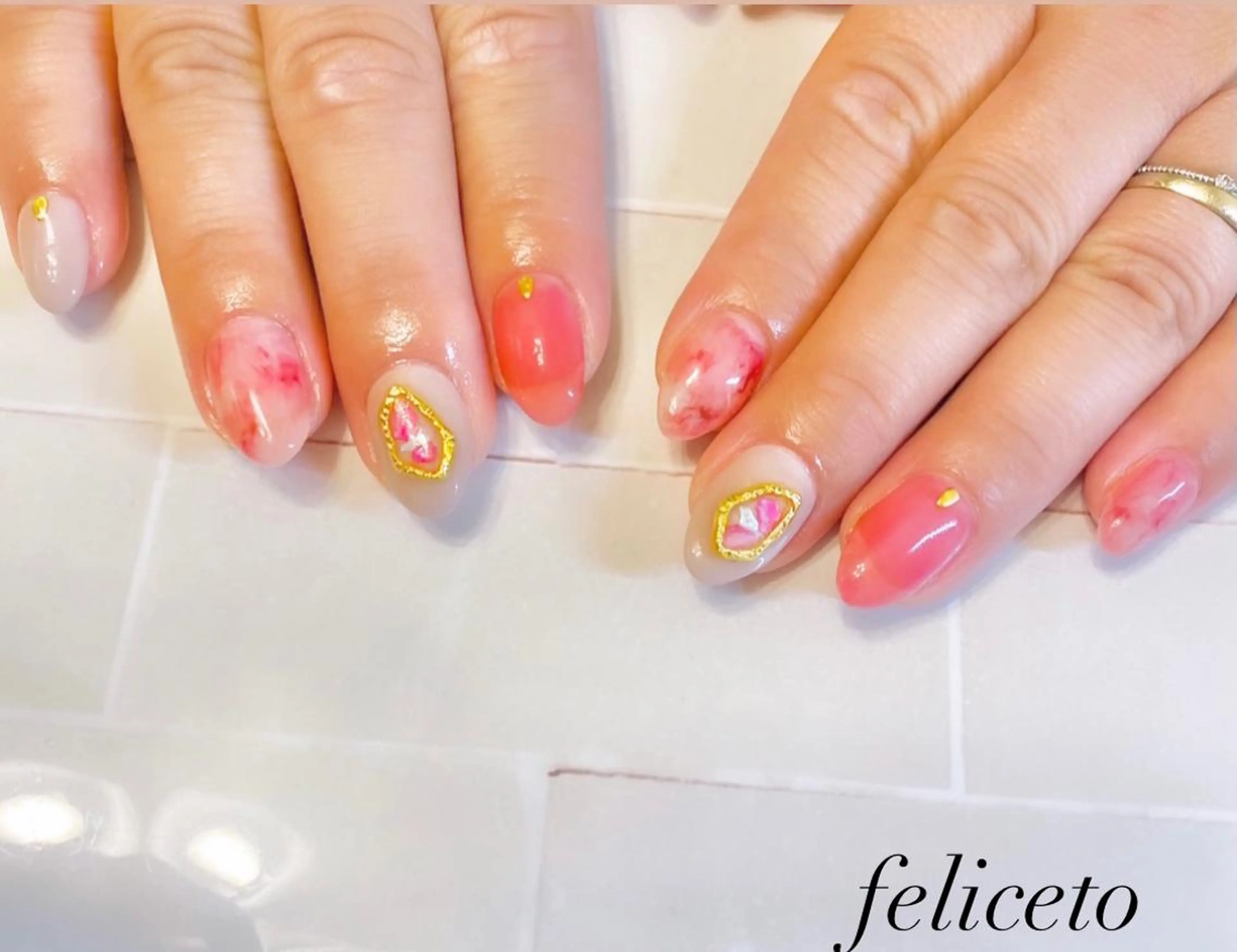ネイル ピンク feliceto_nail所属・Honokaホノカ nailのエステ・リラクイメージ