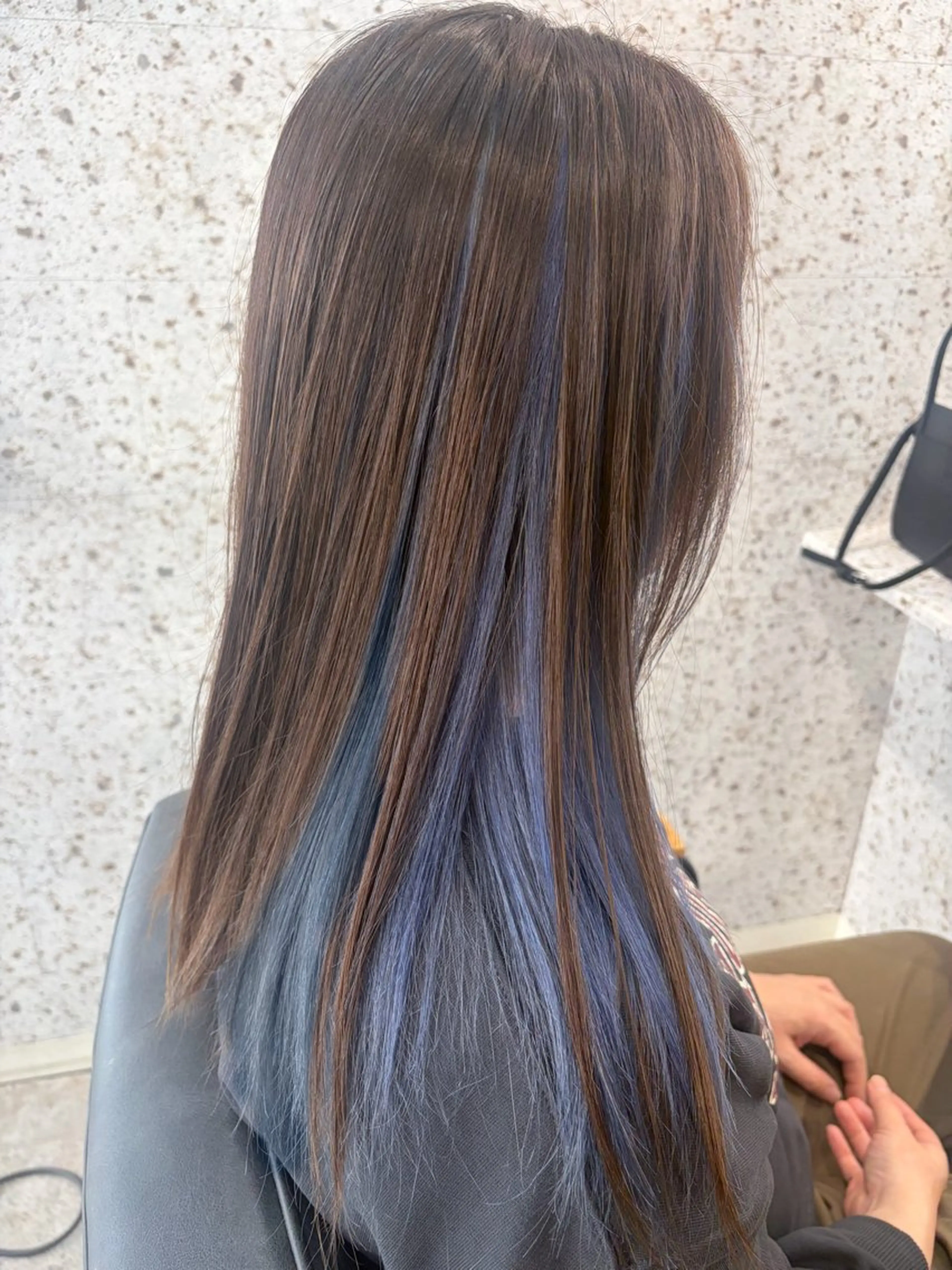 セミロング カラー ブリーチ インナーカラー ラベンダーカラー ヘアカラー [lani ] konatsuのヘアスタイル