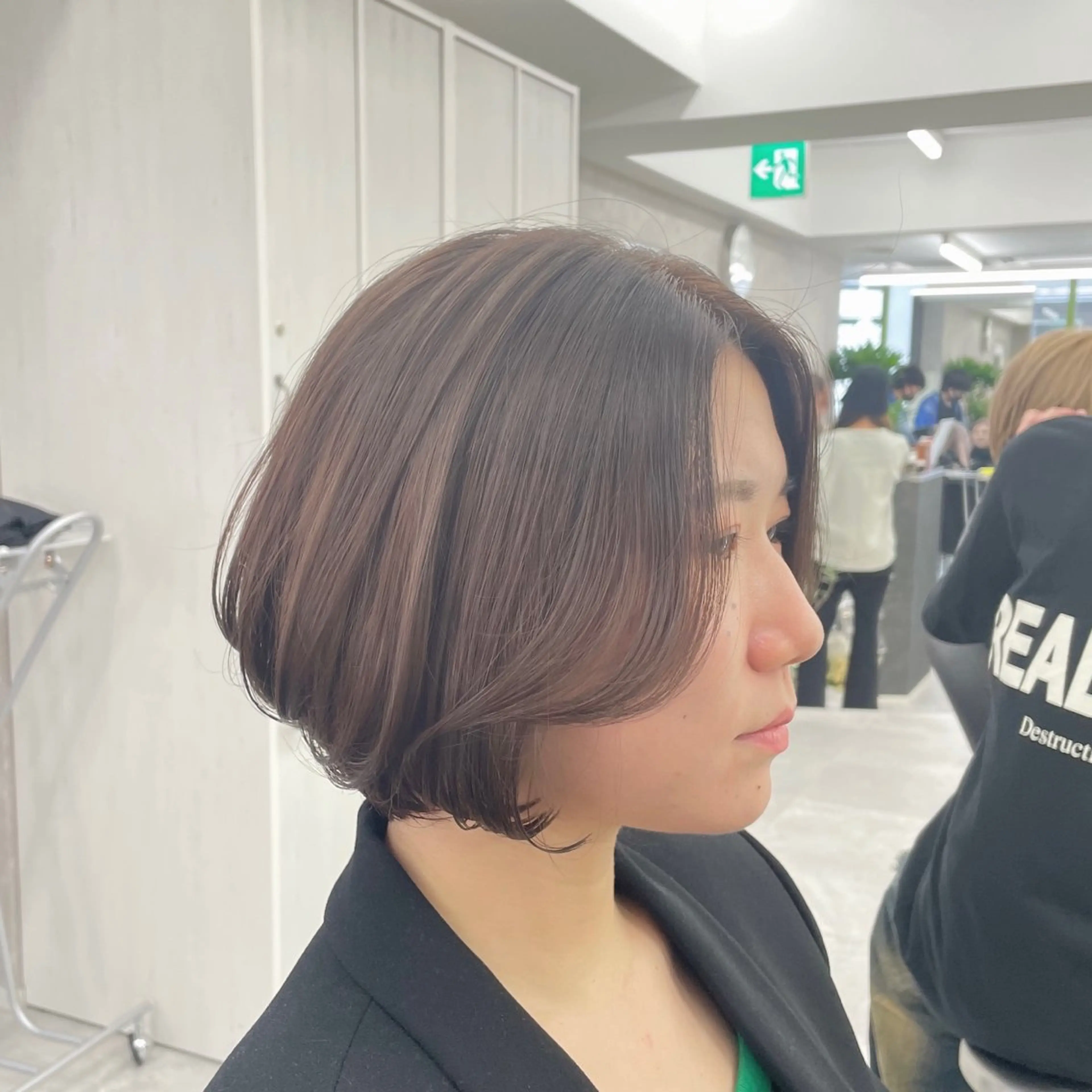 ショート カラー ブリーチなしレイヤー 髪質改善/韓国ヘアのヘアスタイル