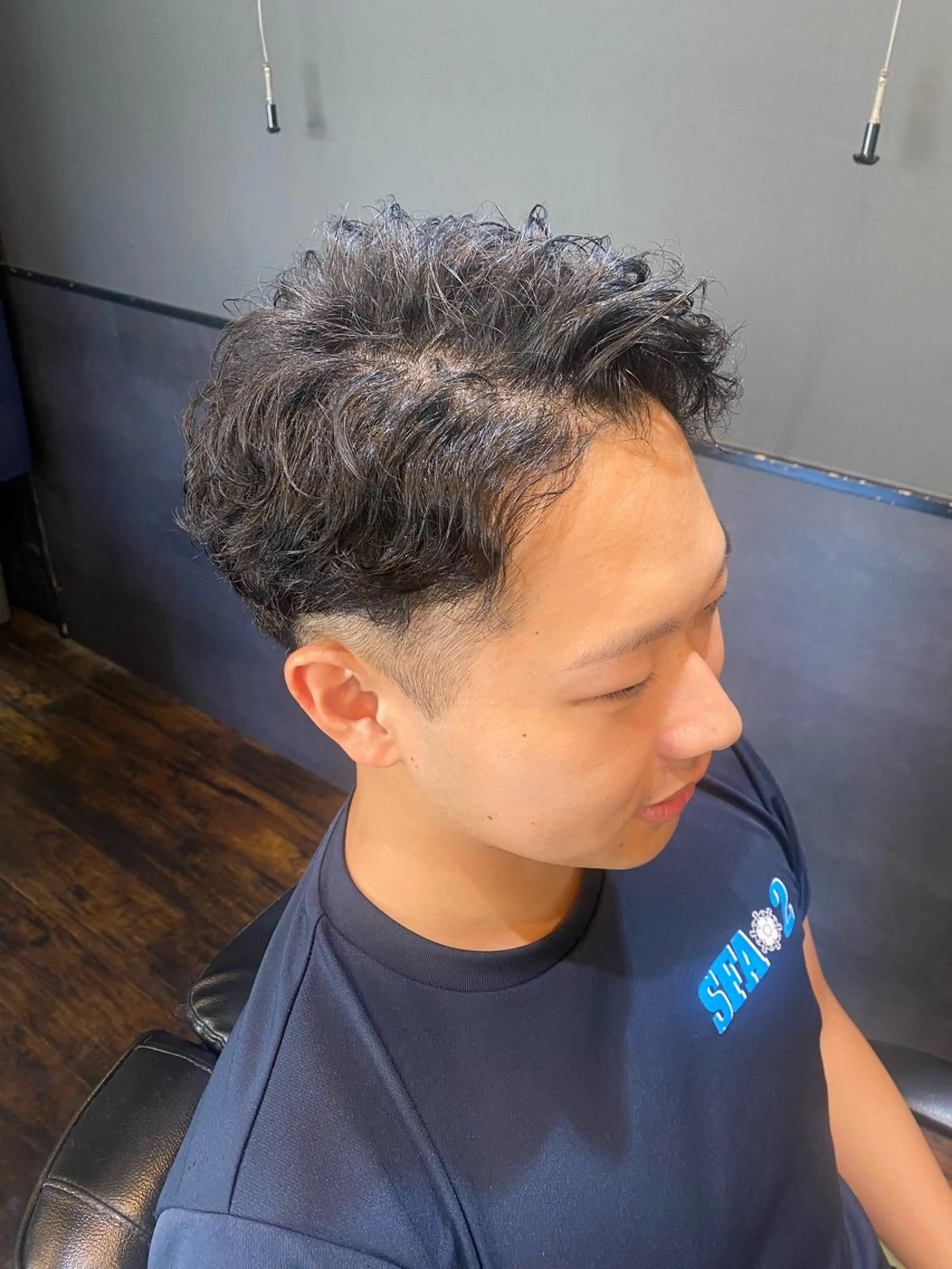 ショート パーマ メンズ メンズパーマ カット パーマ 🌟夜から通える🌟 メンズ専門店長RENのヘアスタイル