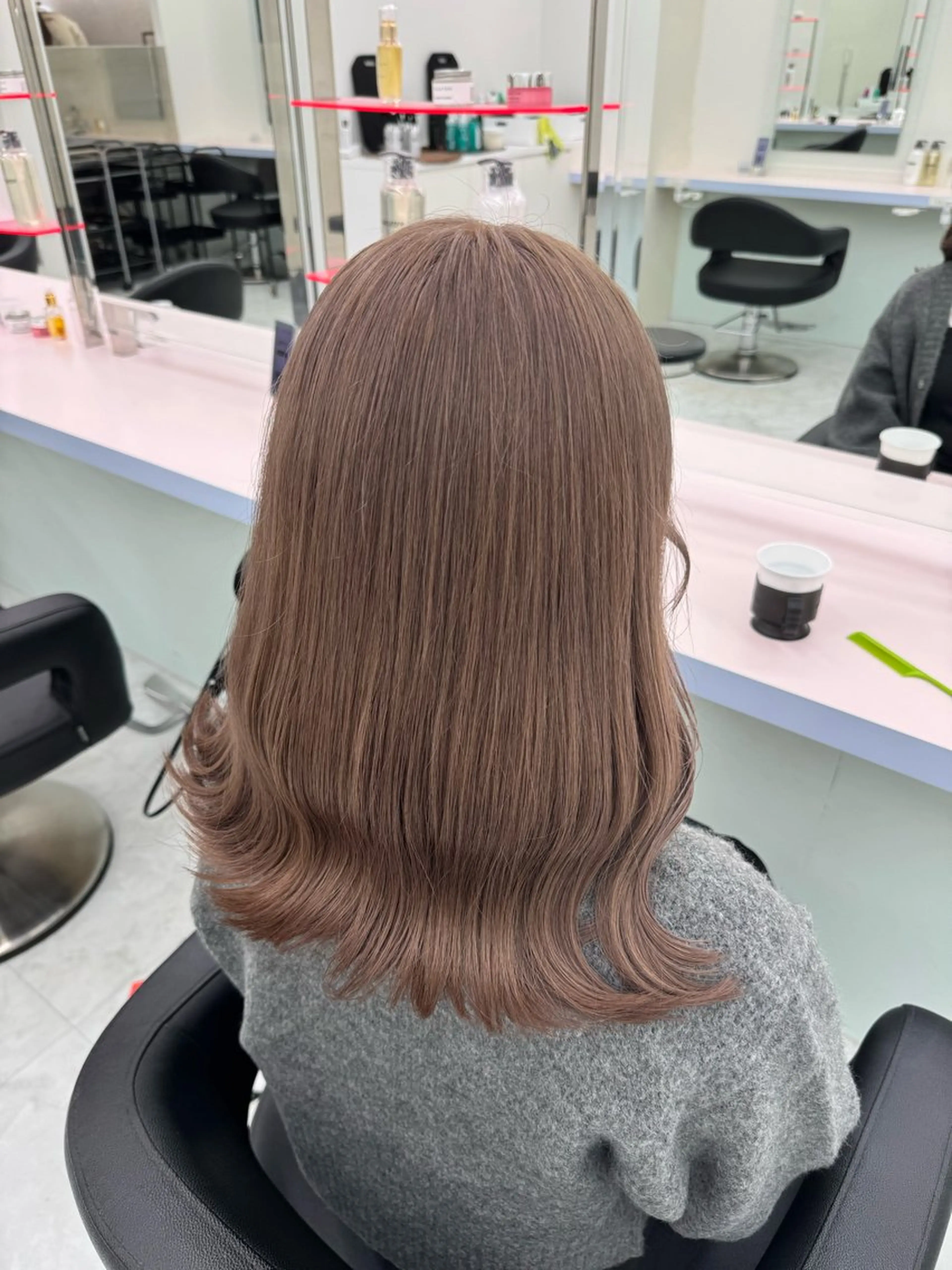 ミディアム カラー ダブルカラー グレージュ ラベンダーカラー ラベンダーグレージュ ラベンダーグレー カット ヘッドスパ ヘアセット ♡ブリーチカラー♡ Mirioのヘアスタイル