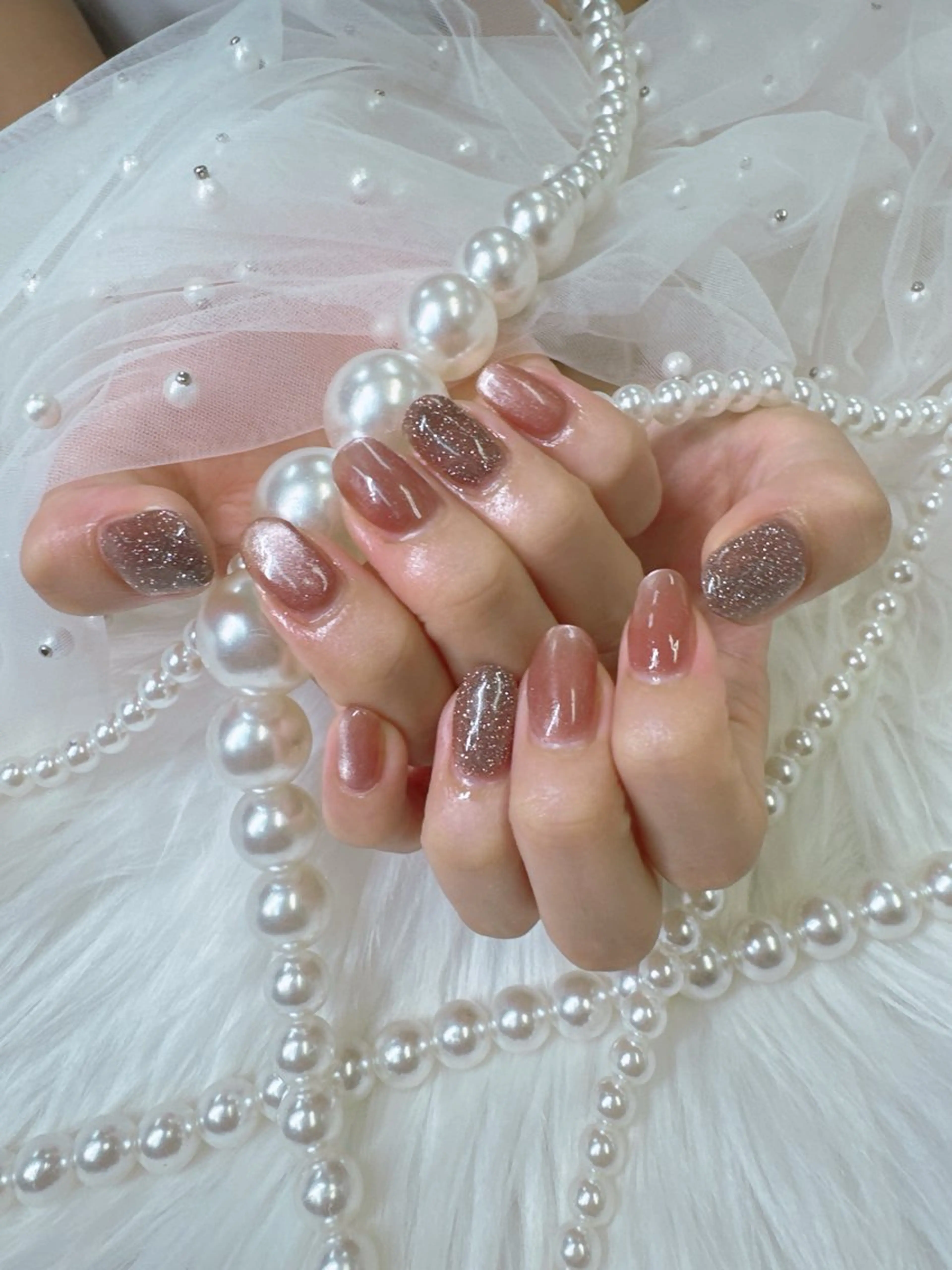 ネイル ボルドー ドット フットネイル フレンチネイル ジェルネイル ハンドネイル クイーンズネイル銀座所属・Queeens nailのネイルデザイン