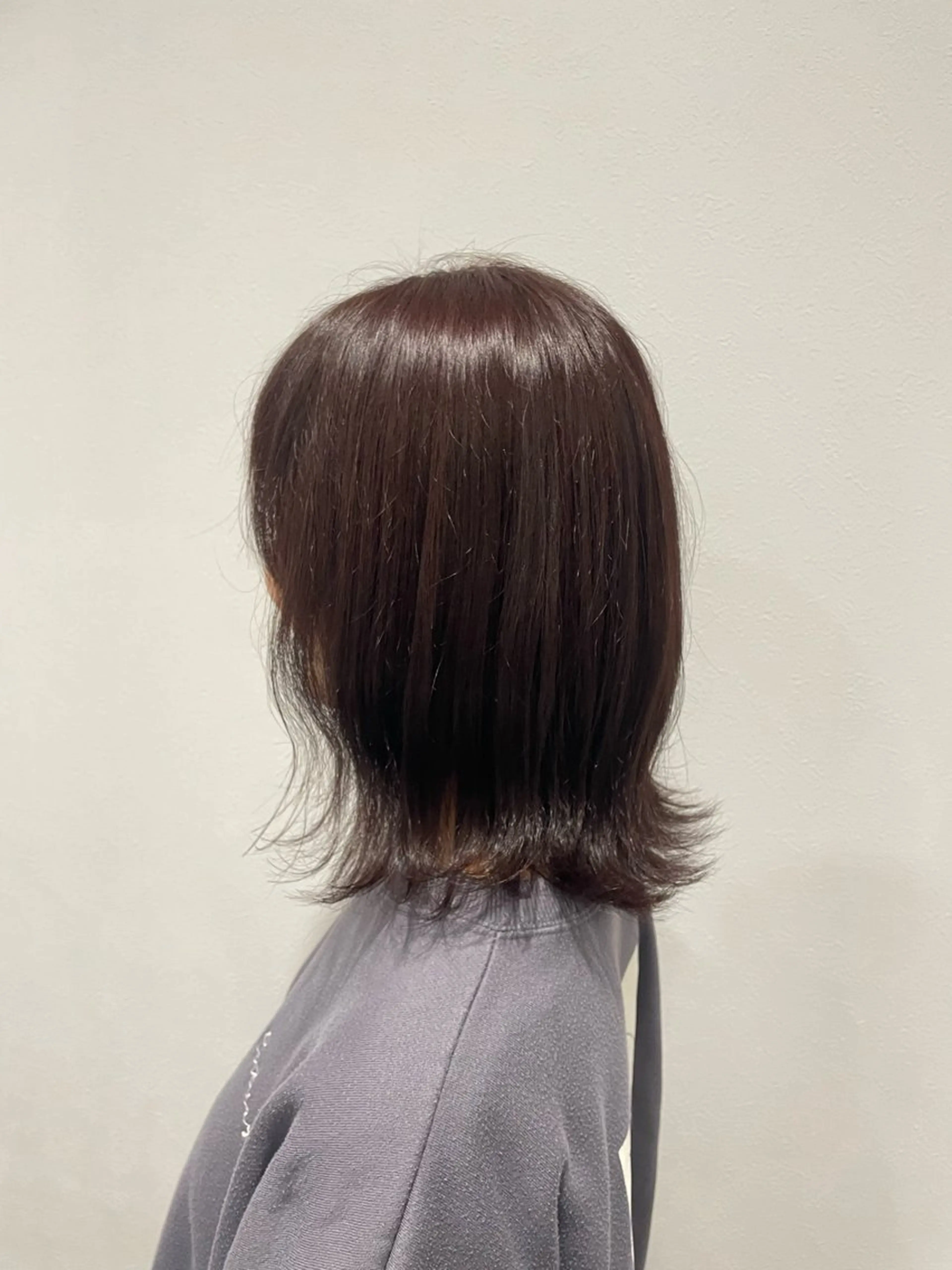 ミディアム カラー ブラウンカラー ラベンダーカラー ラベンダーブラウン hair lanish 流山セントラルパーク店所属・渋谷 夏稀のヘアスタイル