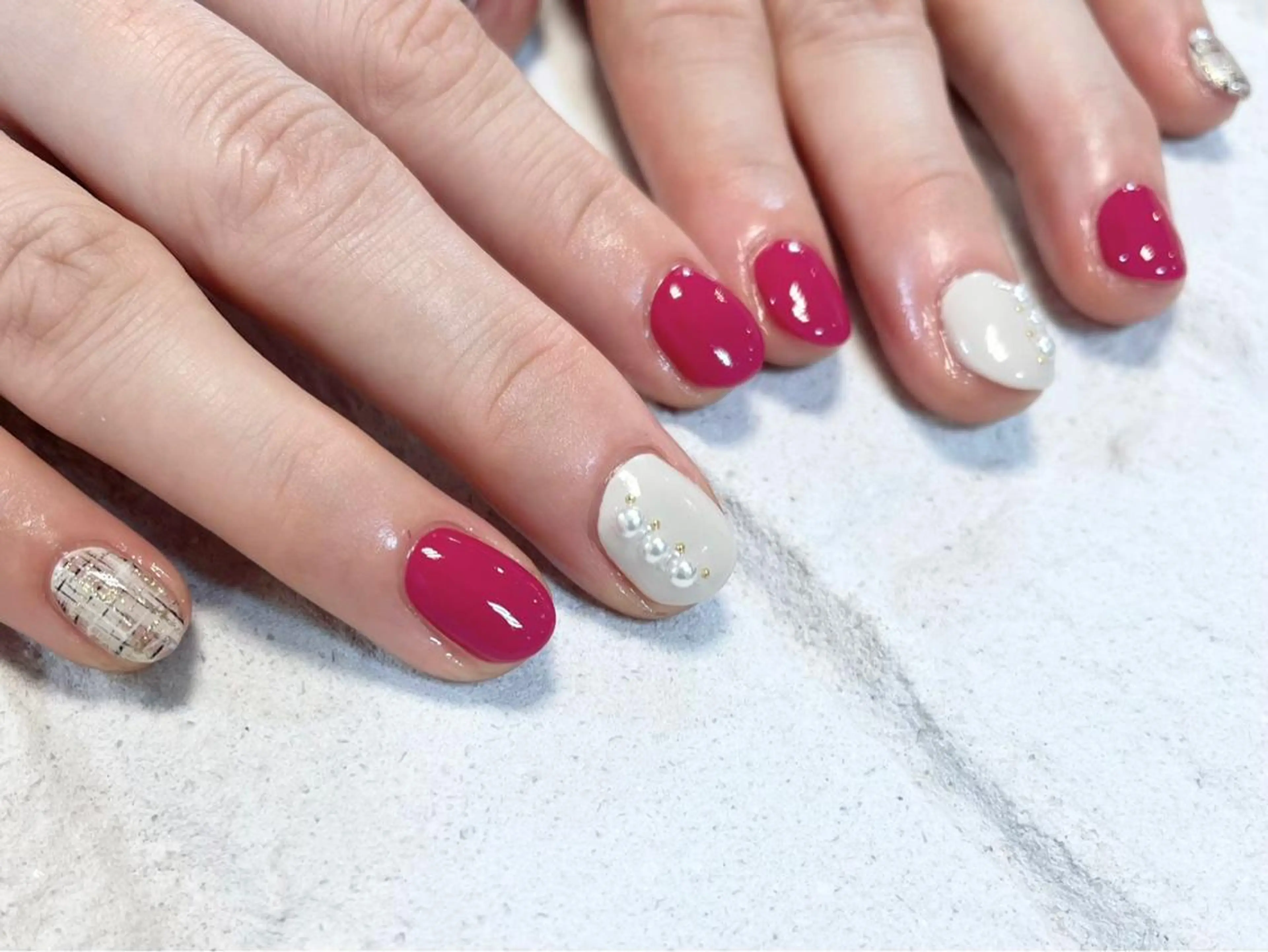 ショート ネイル ハンドネイル Nail salon mewのネイルデザイン