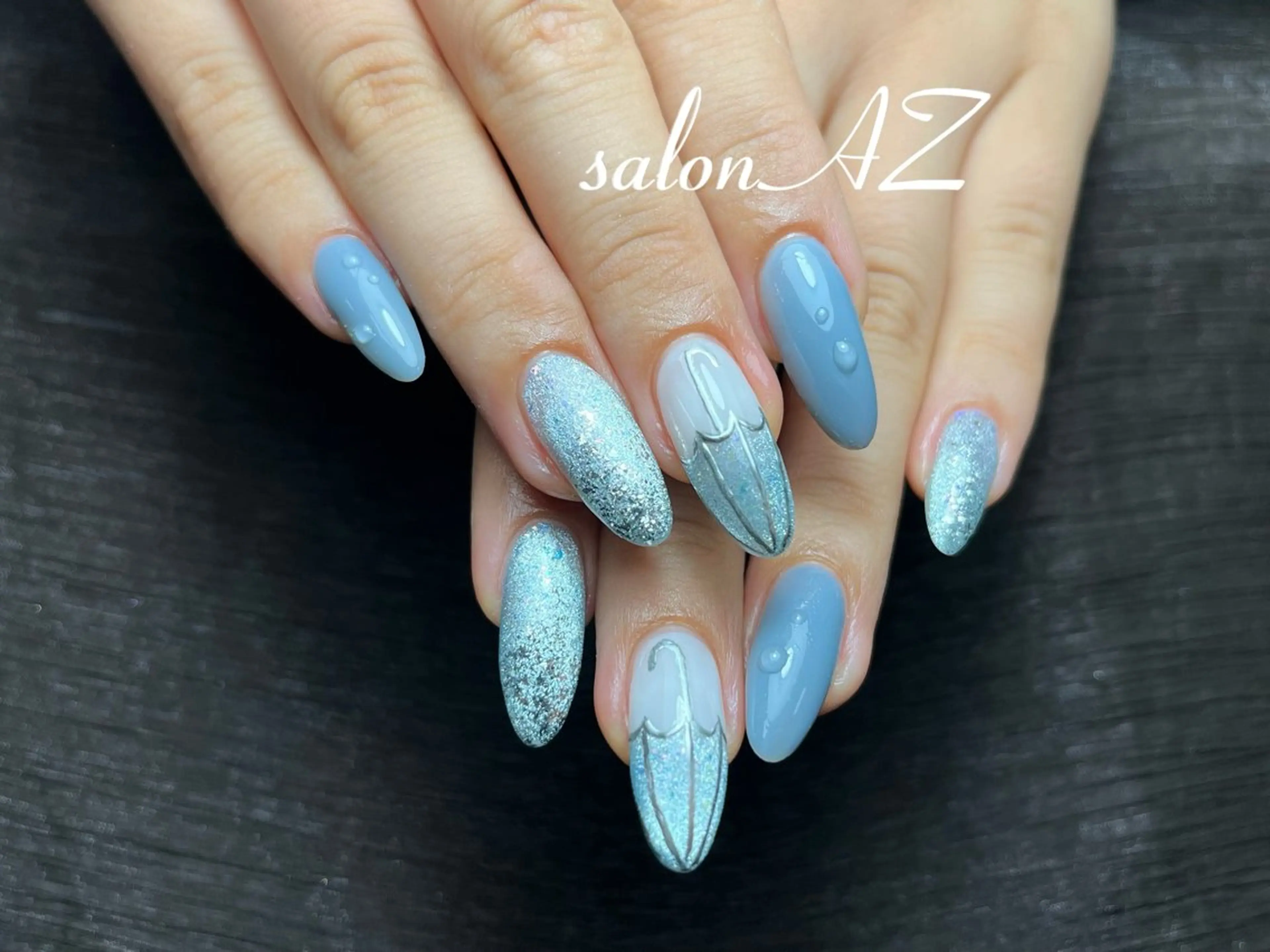 ネイル アートネイル 長さ出し フットネイル フレンチネイル ジェルネイル ハンドネイル salonAZ トップネイリストのネイルデザイン