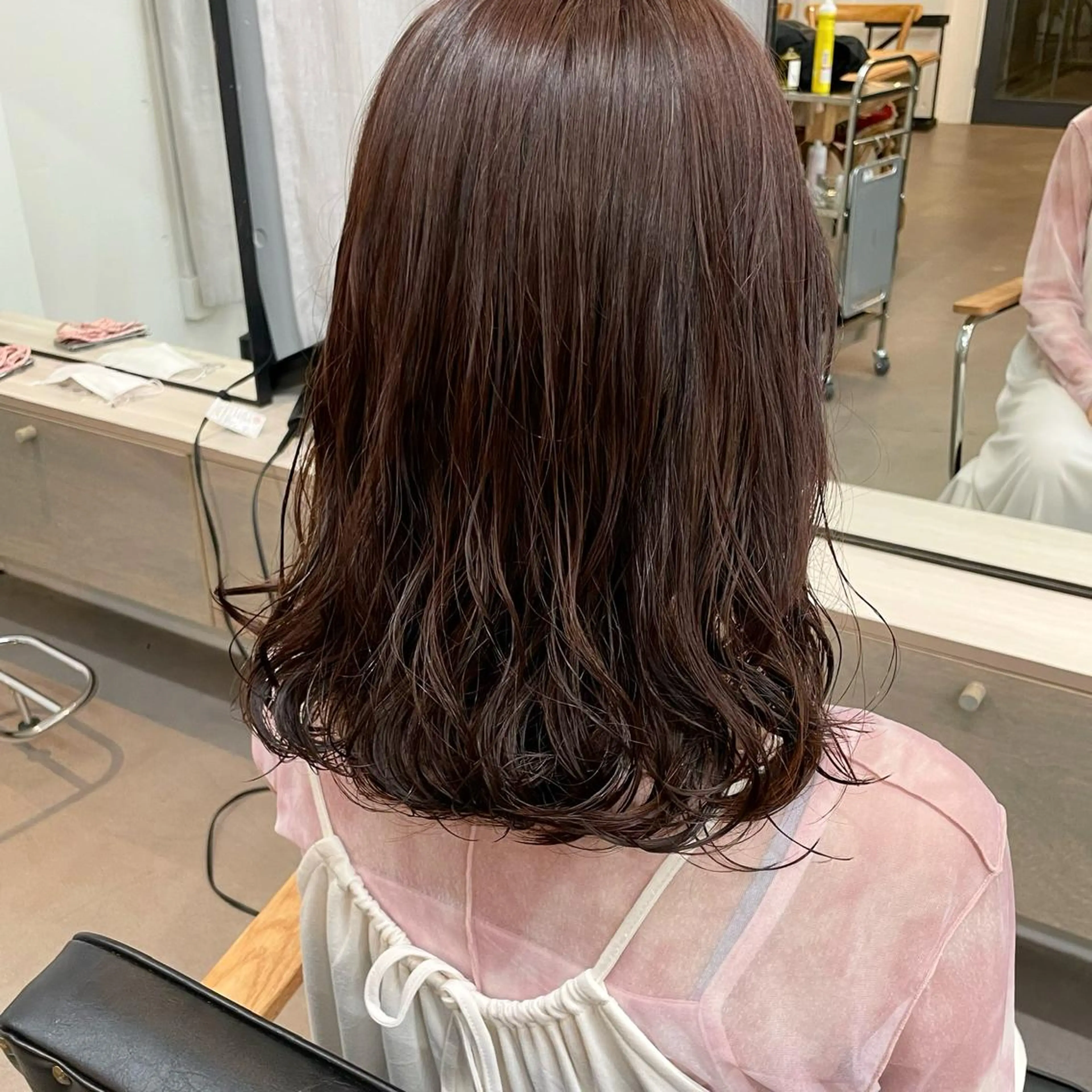 セミロング パーマ パーマ salowin SHIBUYA me+店所属・kasumi/渋谷/ パーマのヘアスタイル
