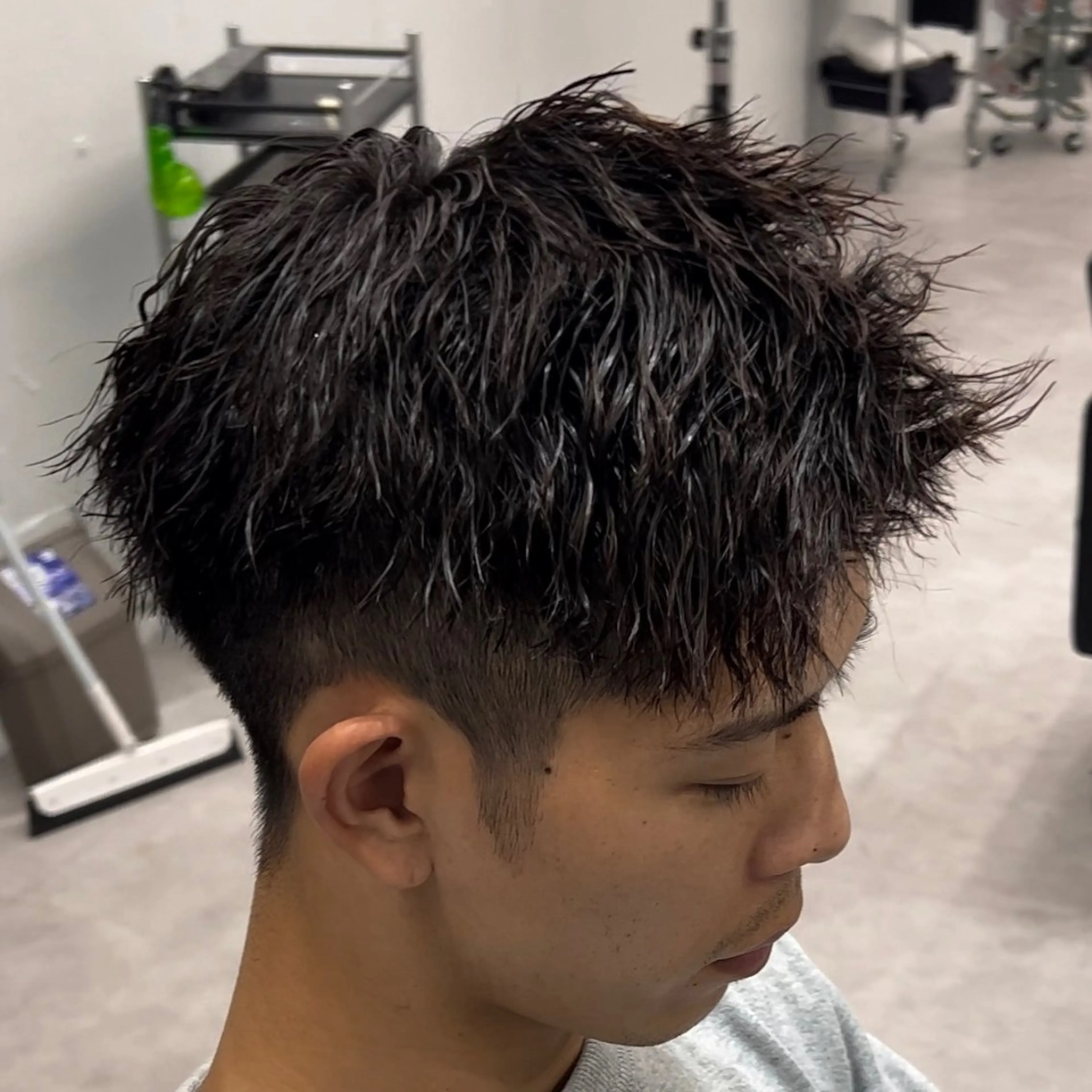 パーマ メンズ アップバング 【メンズ特化美容師】 🐍NAO🐍のヘアスタイル